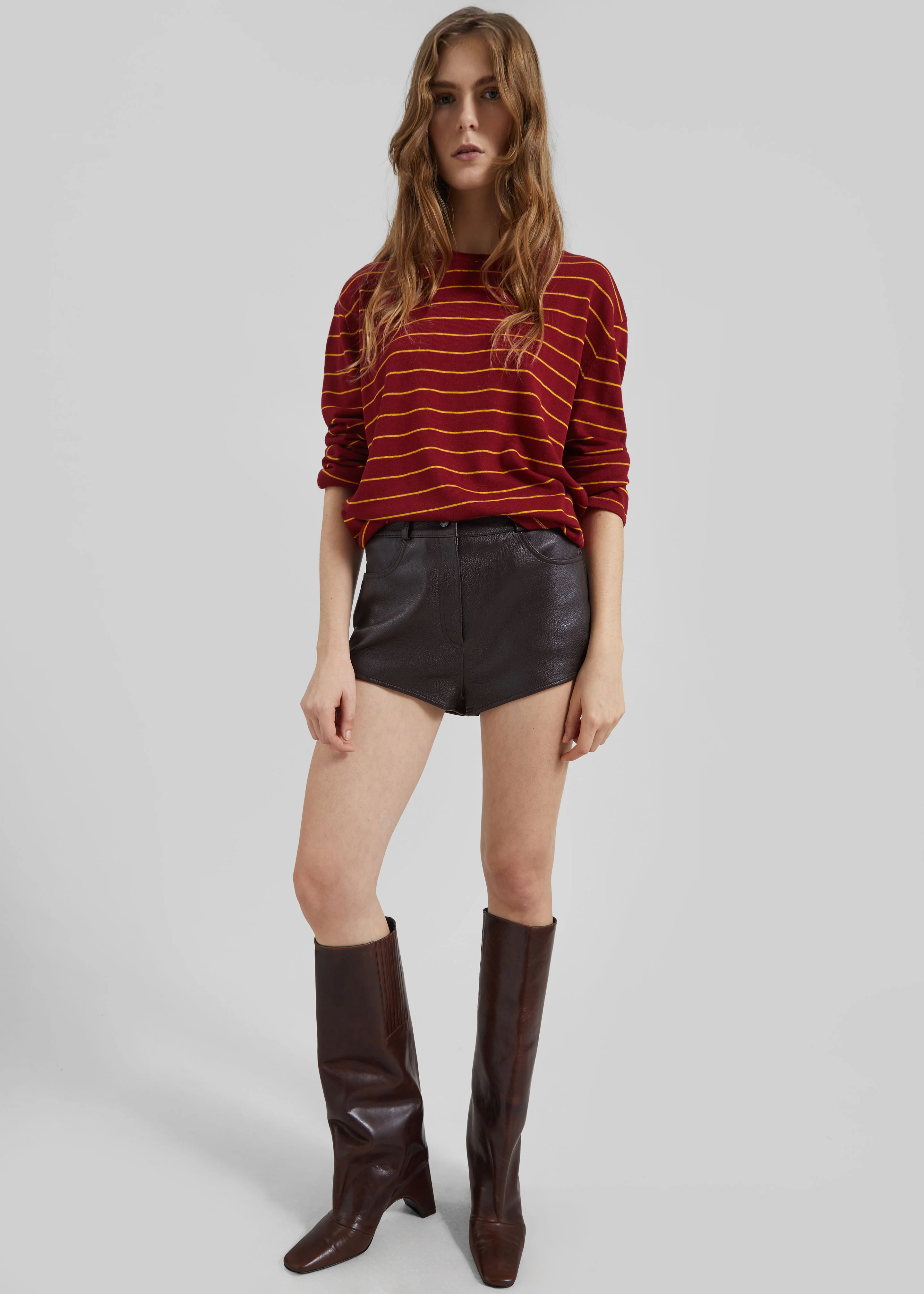 Sena Knit Pullover - Red/Yellow Stripe - Image 7