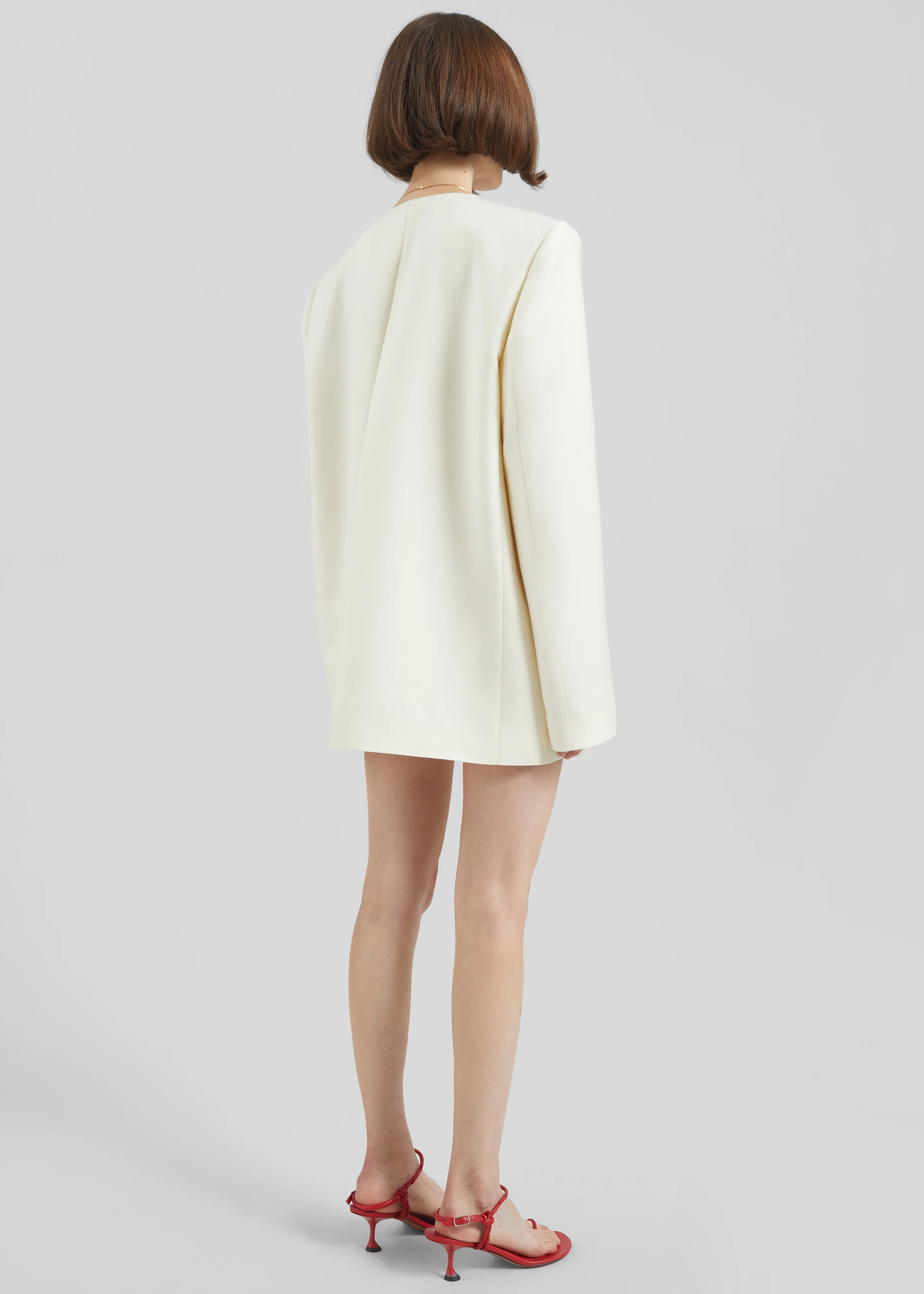 Serra Blazer Dress - Cream - Image 6