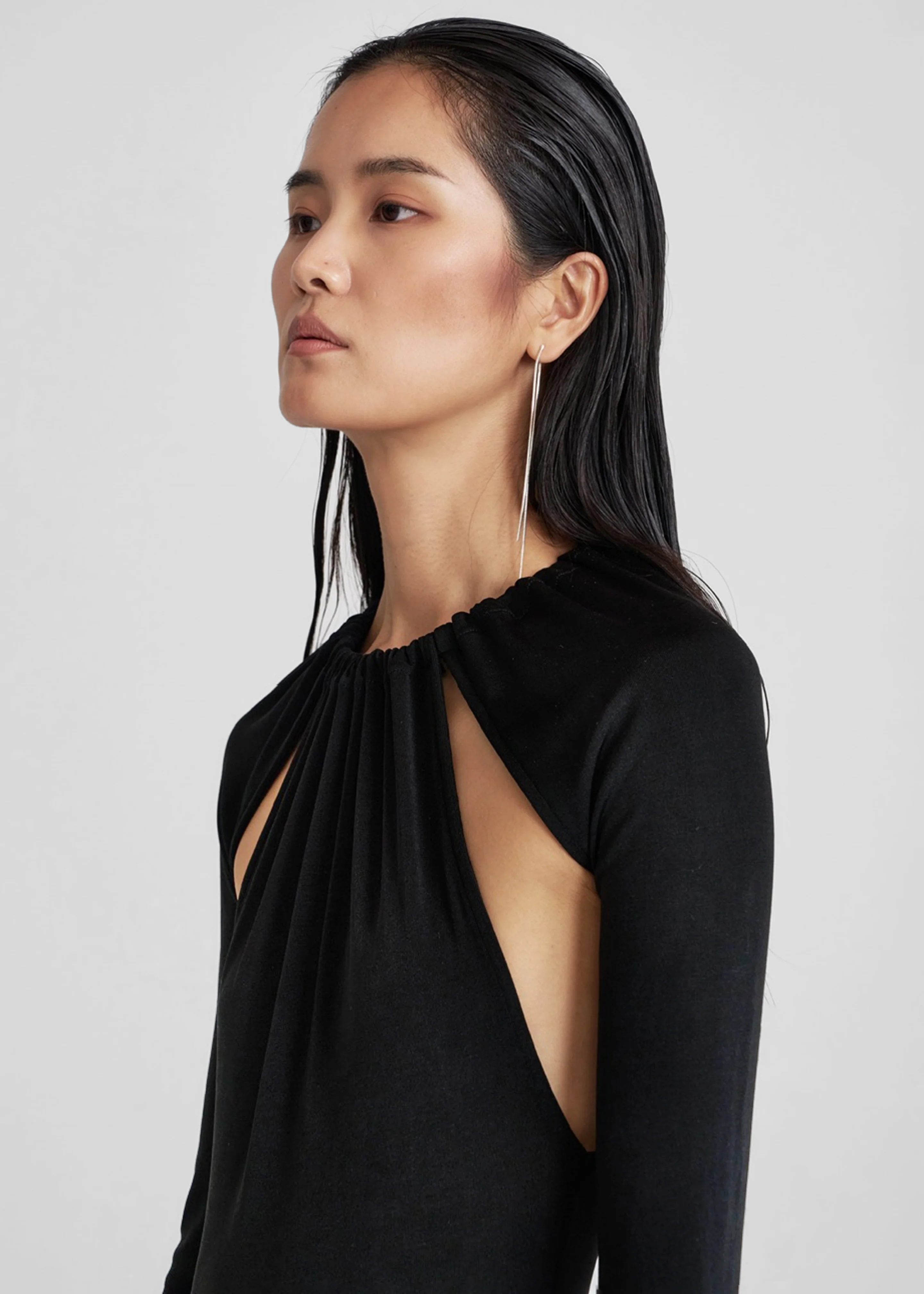 Seskin Evening Maxi Dress - Black - Image 3