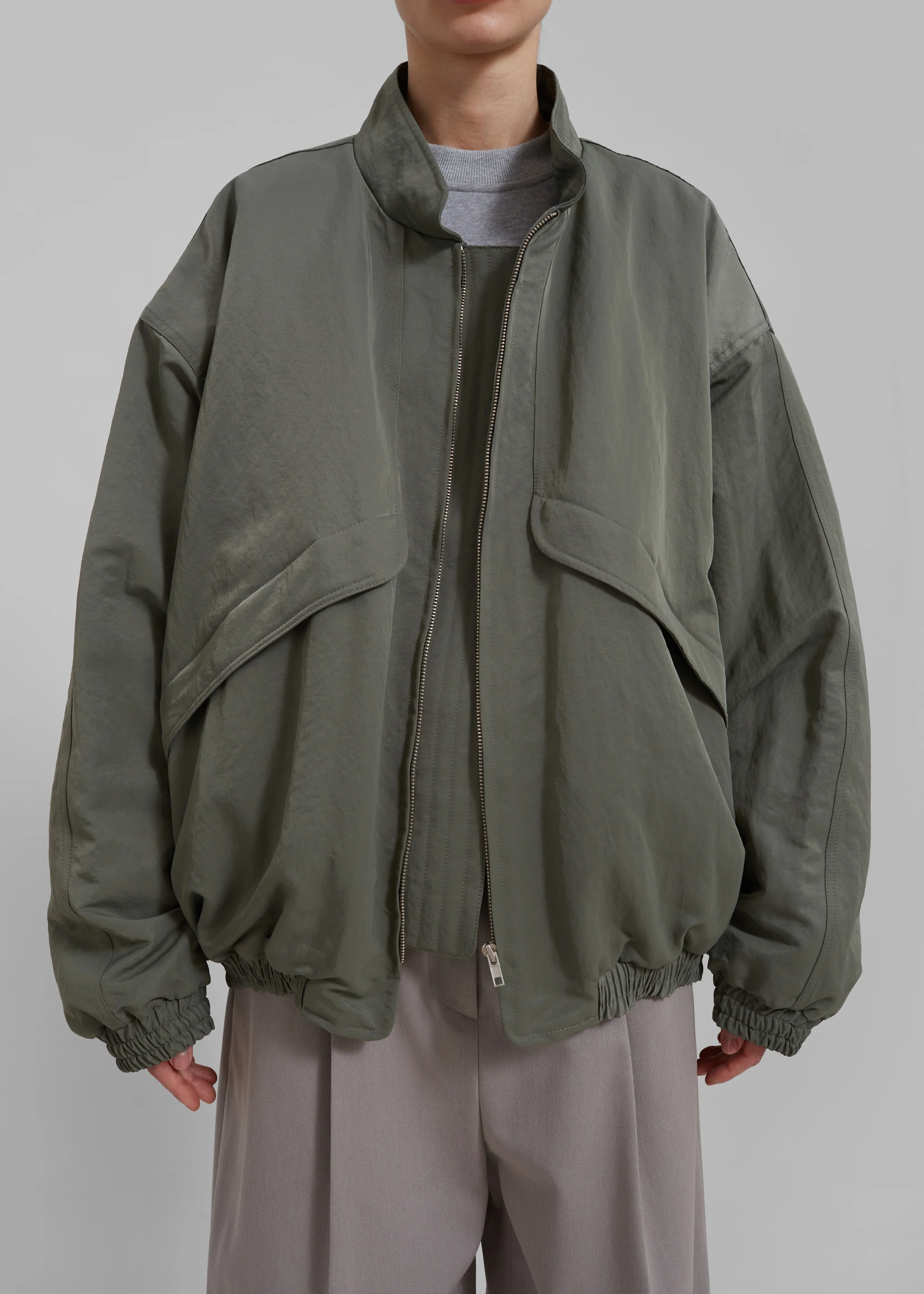 Seth Oversized Jacket - Khaki - Image 4