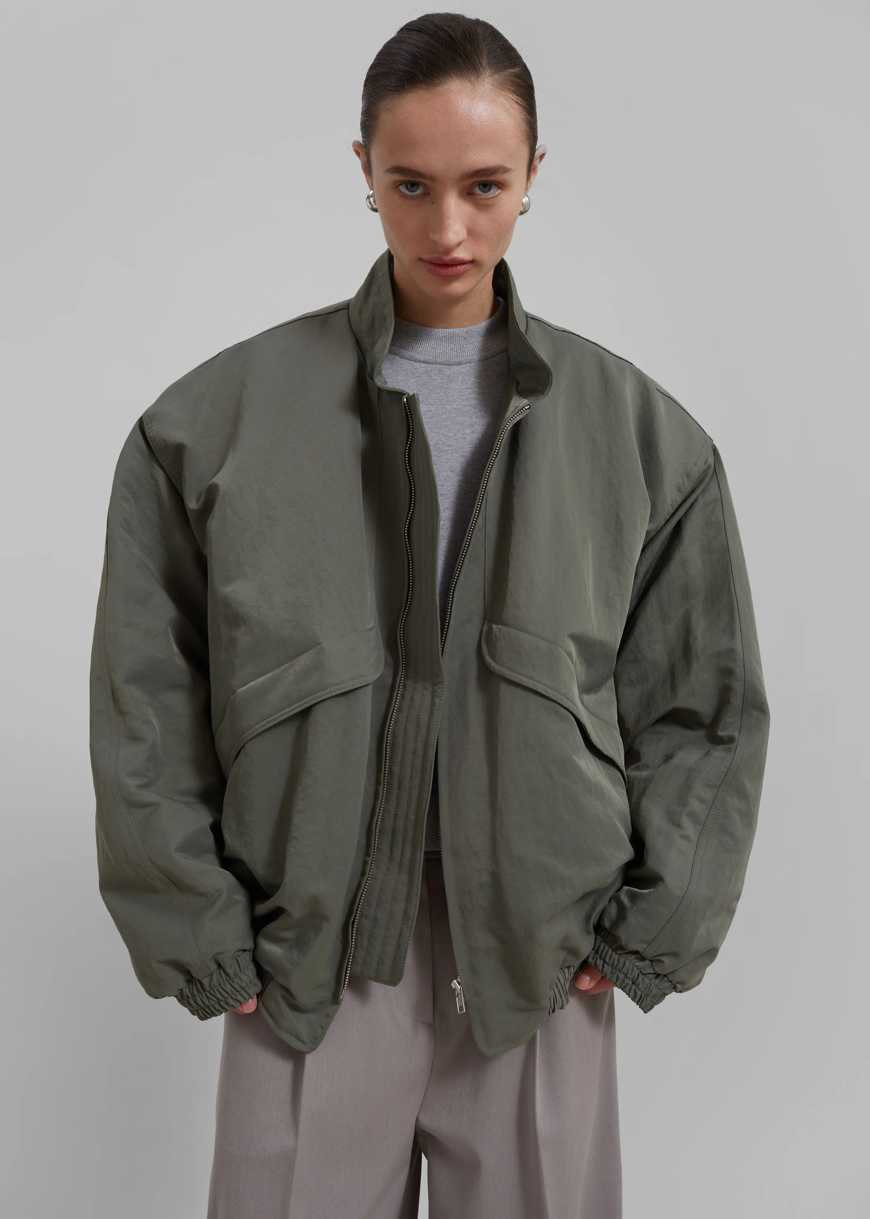 Seth Oversized Jacket - Khaki - Image 5