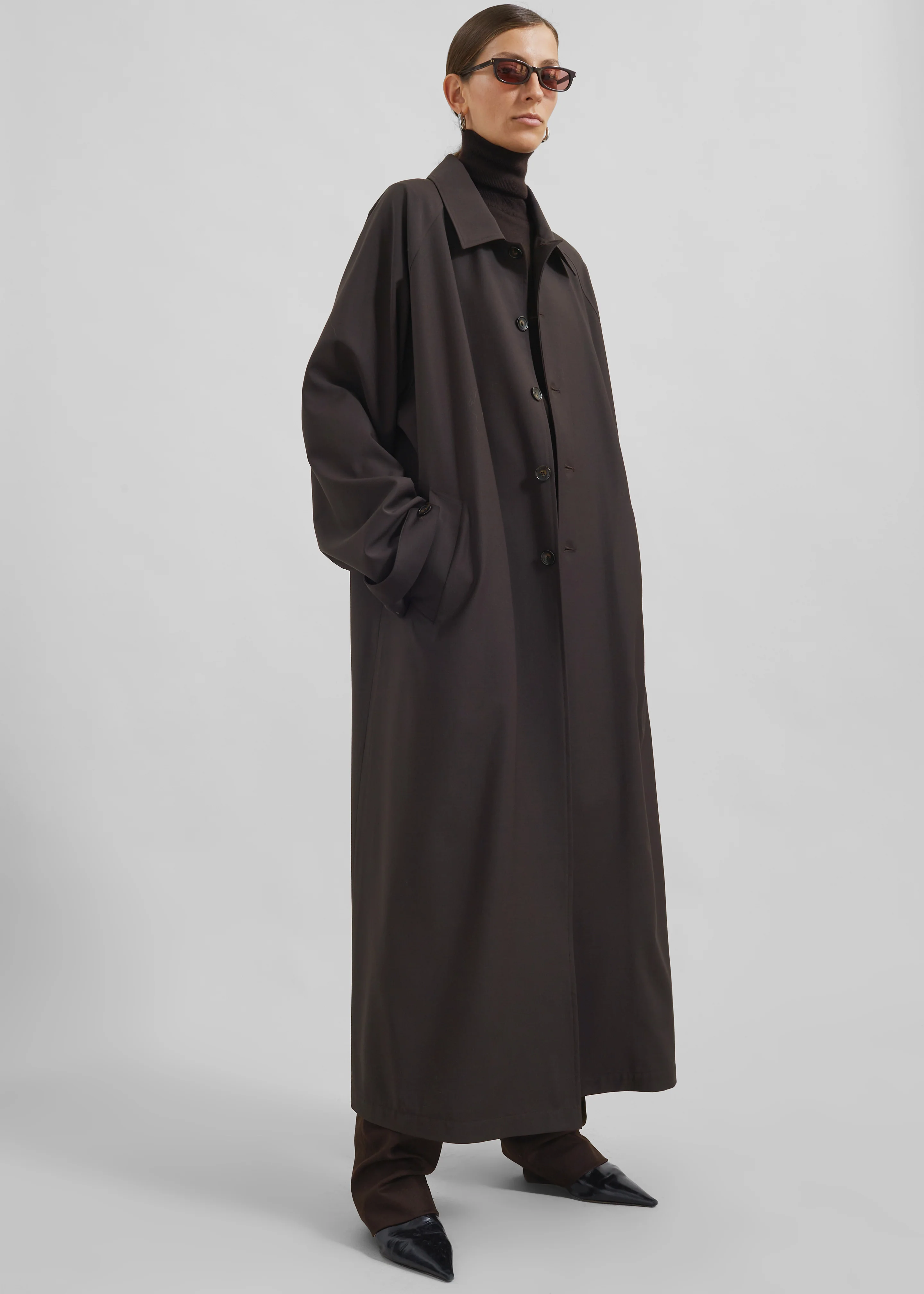 Shay Trench Coat - Brown - Image 4
