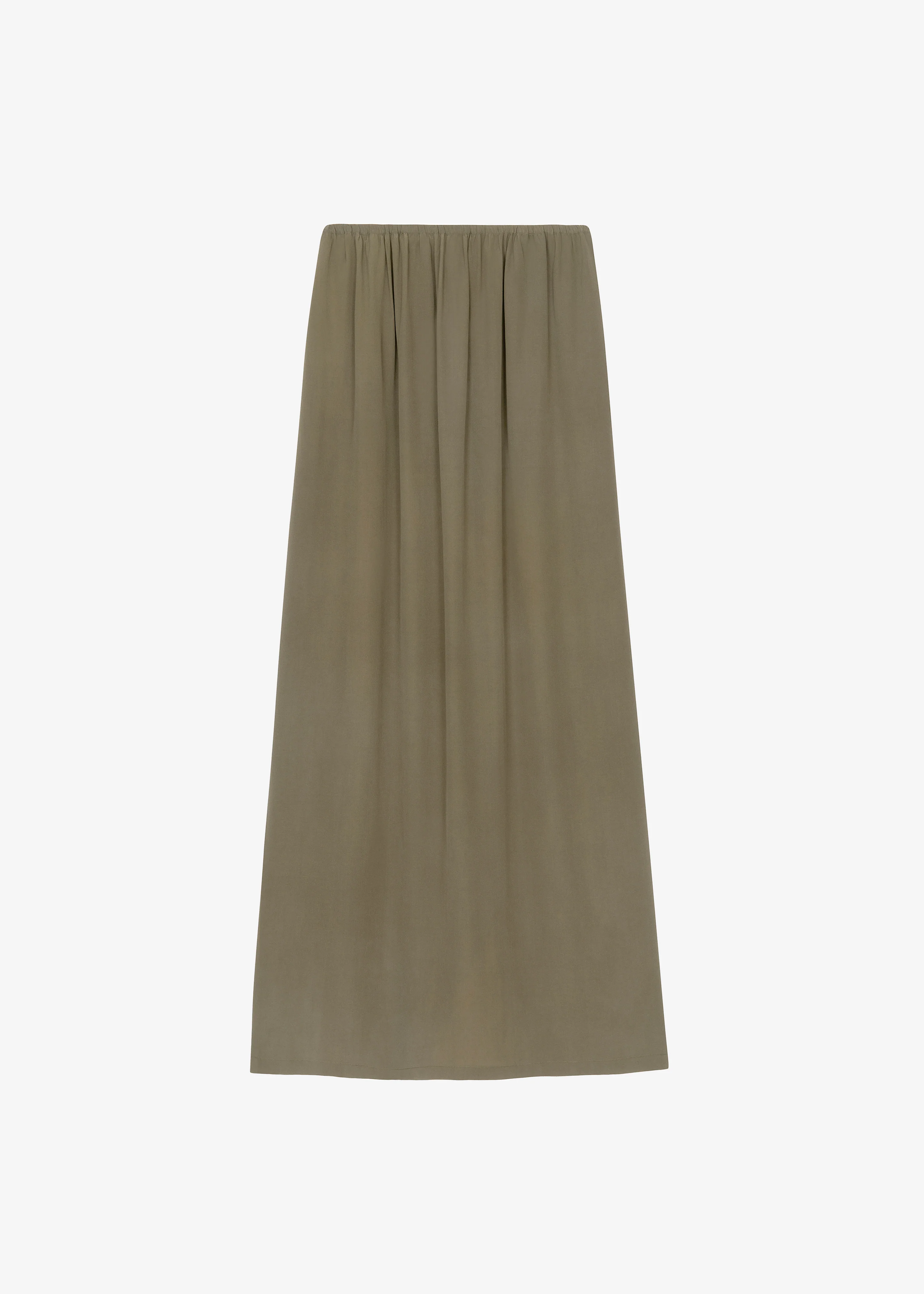 Sibena Silk Maxi Skirt - Khaki - Image 9