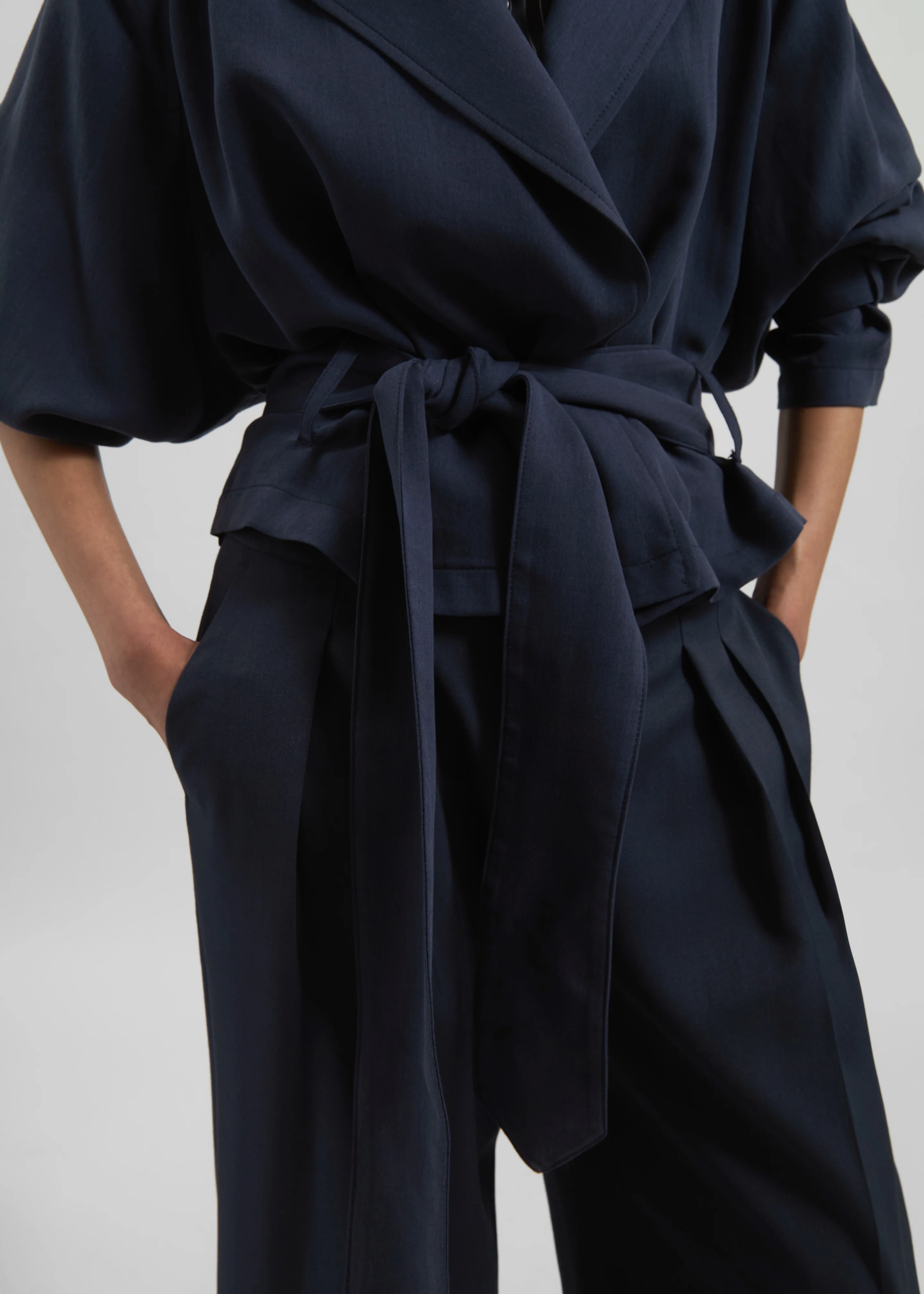 Simona Short Trench - Navy - Image 4