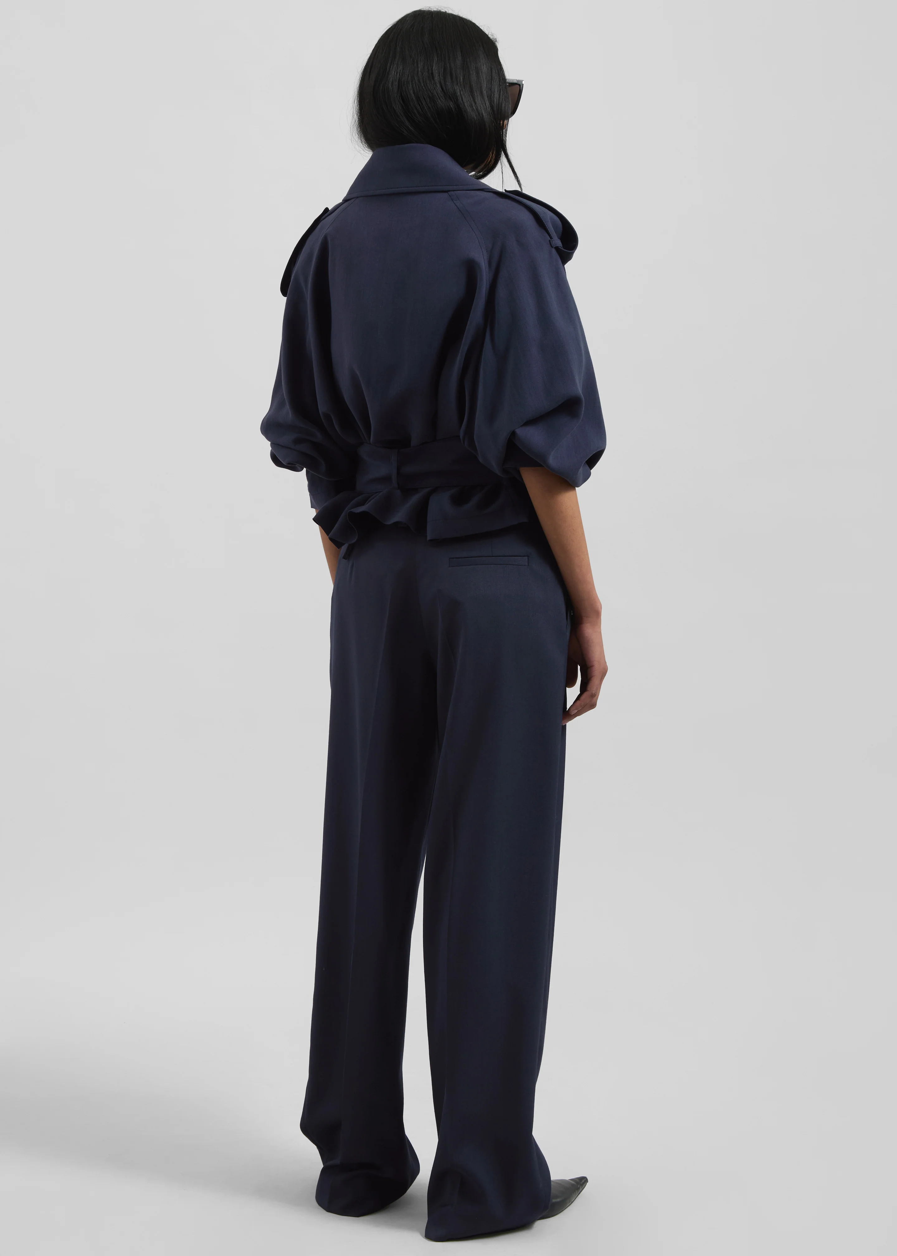 Simona Short Trench - Navy - Image 5