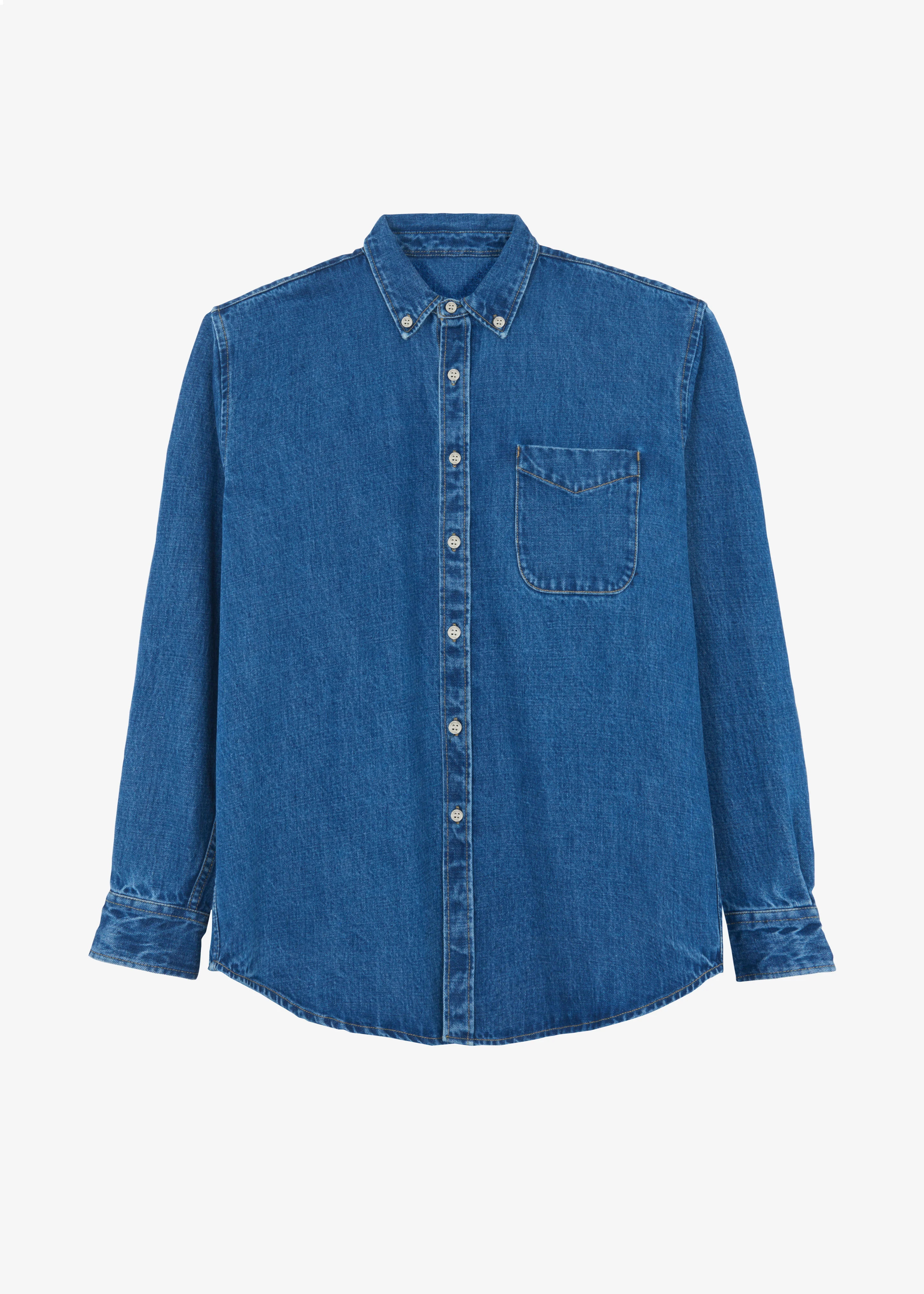 Sinclair Denim Shirt - Medium Wash - Image 9