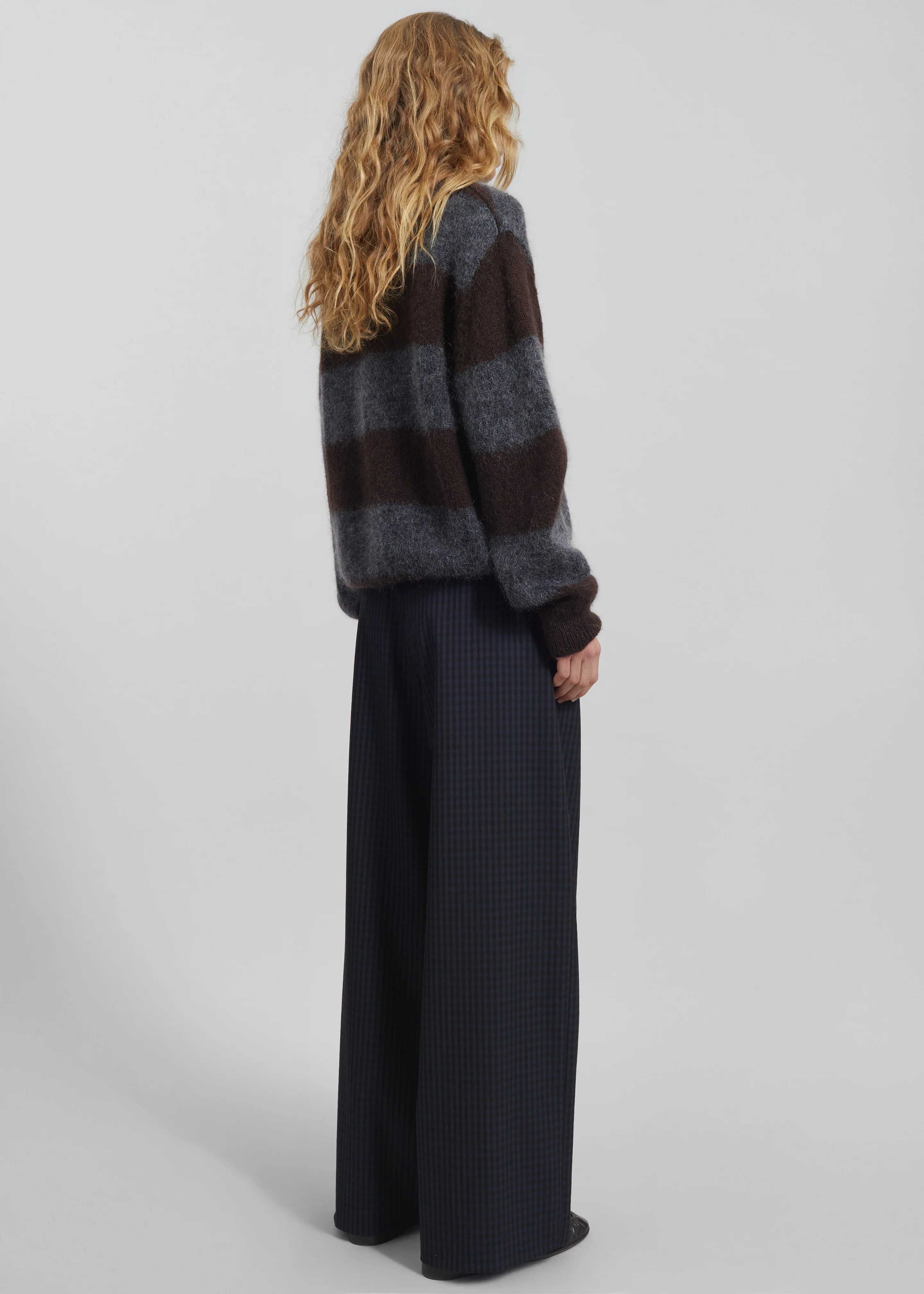 Sirsa Double Belt Loop Trousers - Black Plaid - Image 6