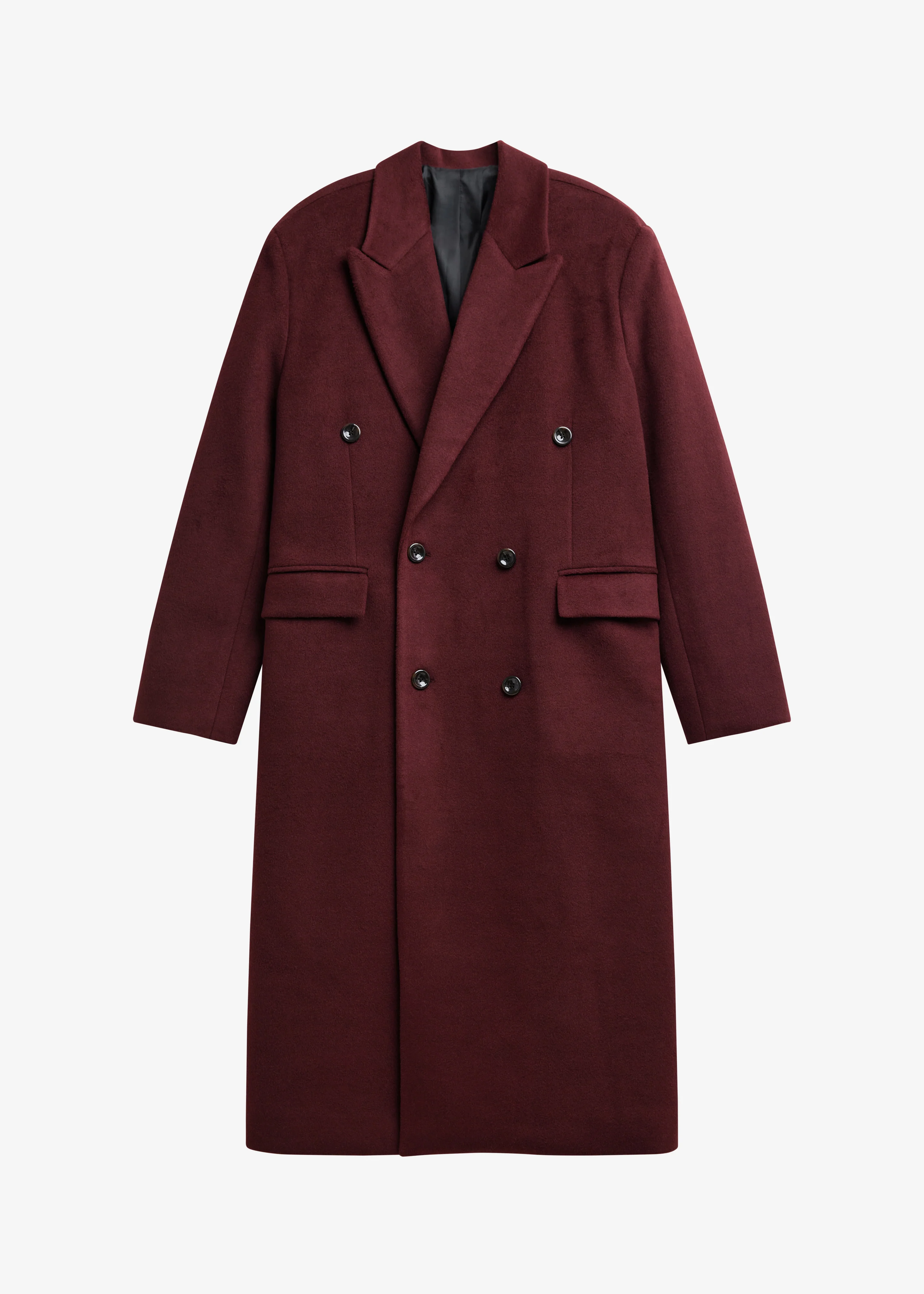 Skaila Double-Breasted Coat - Burgundy - Image 8