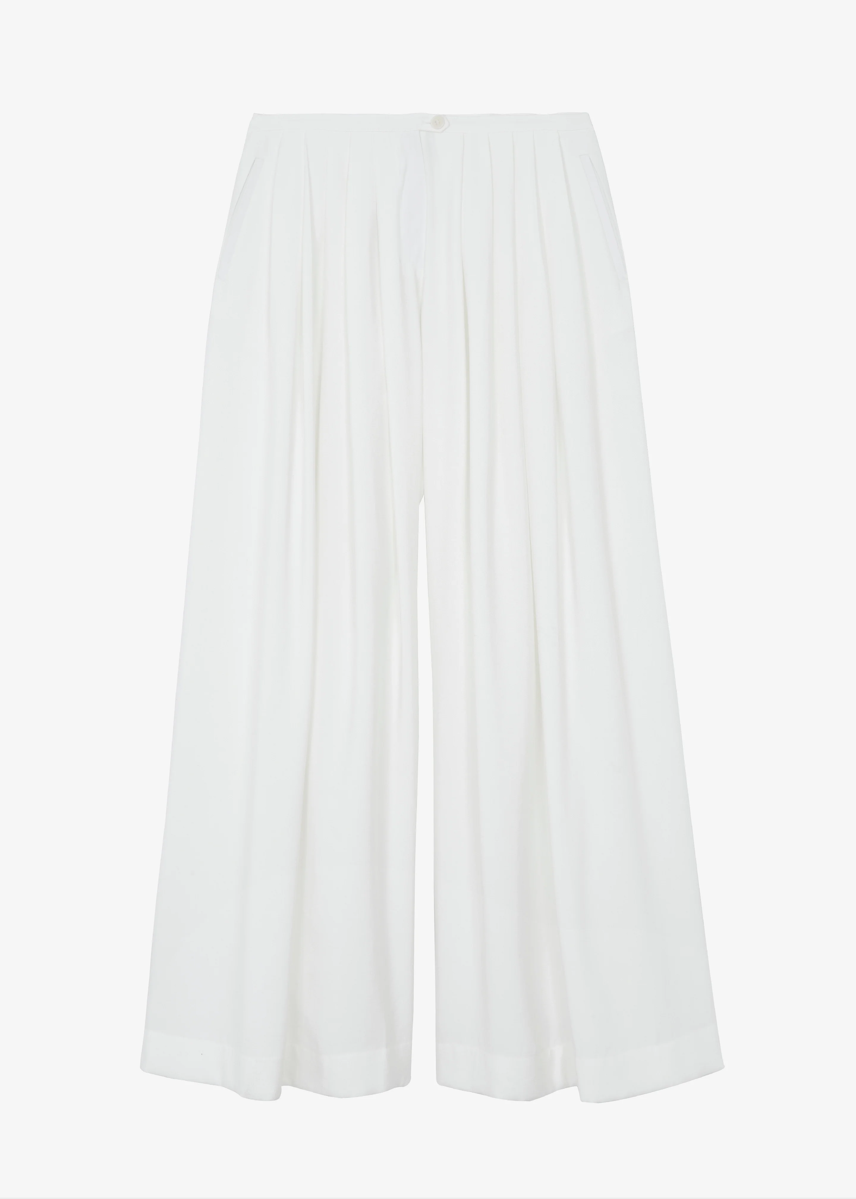 Sloane Wide Leg Trousers - White - Image 22