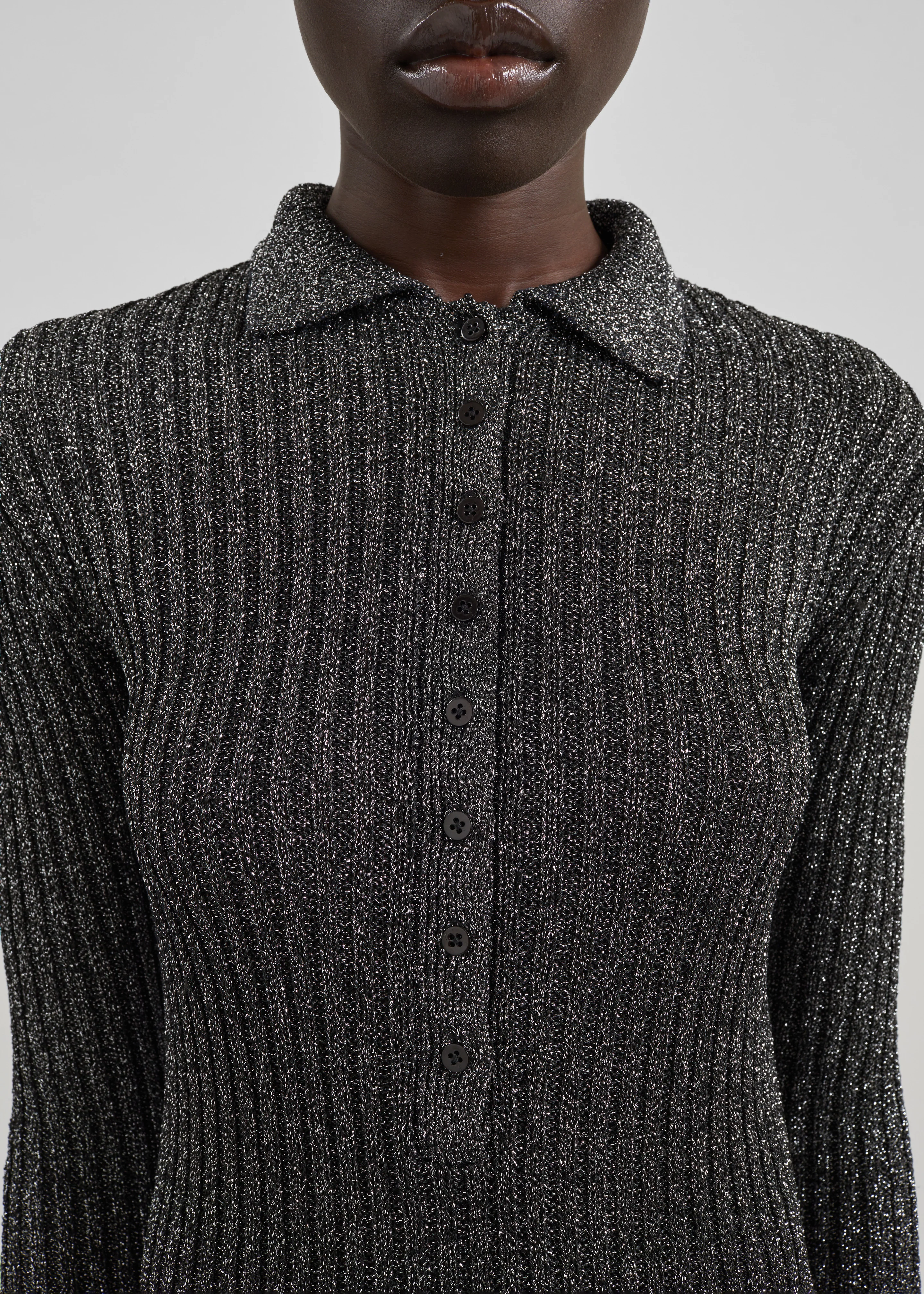Solana Polo Bodysuit - Black Metallic - Image 4