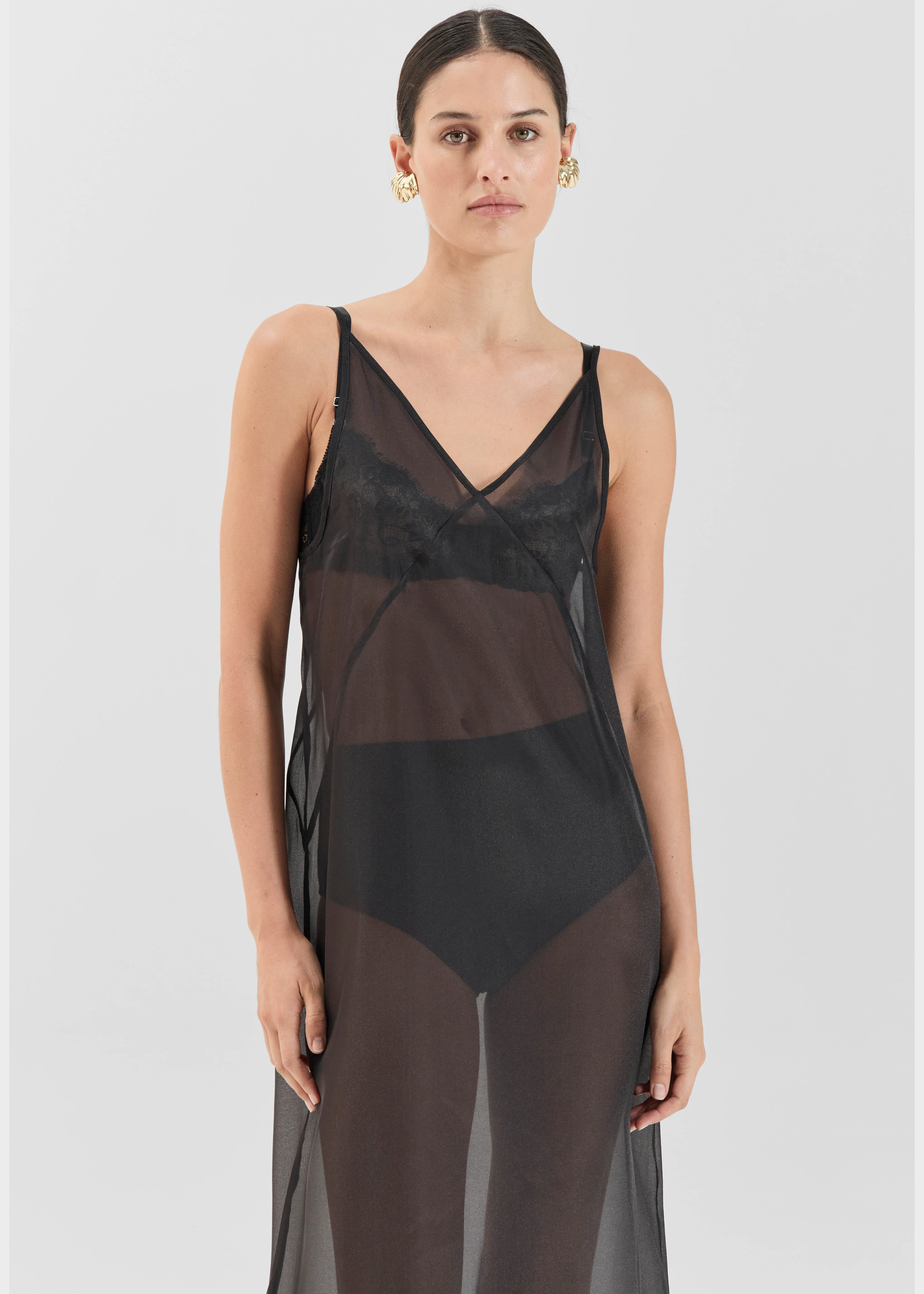 Solaqua Georgette Dress - Noir - Image 2