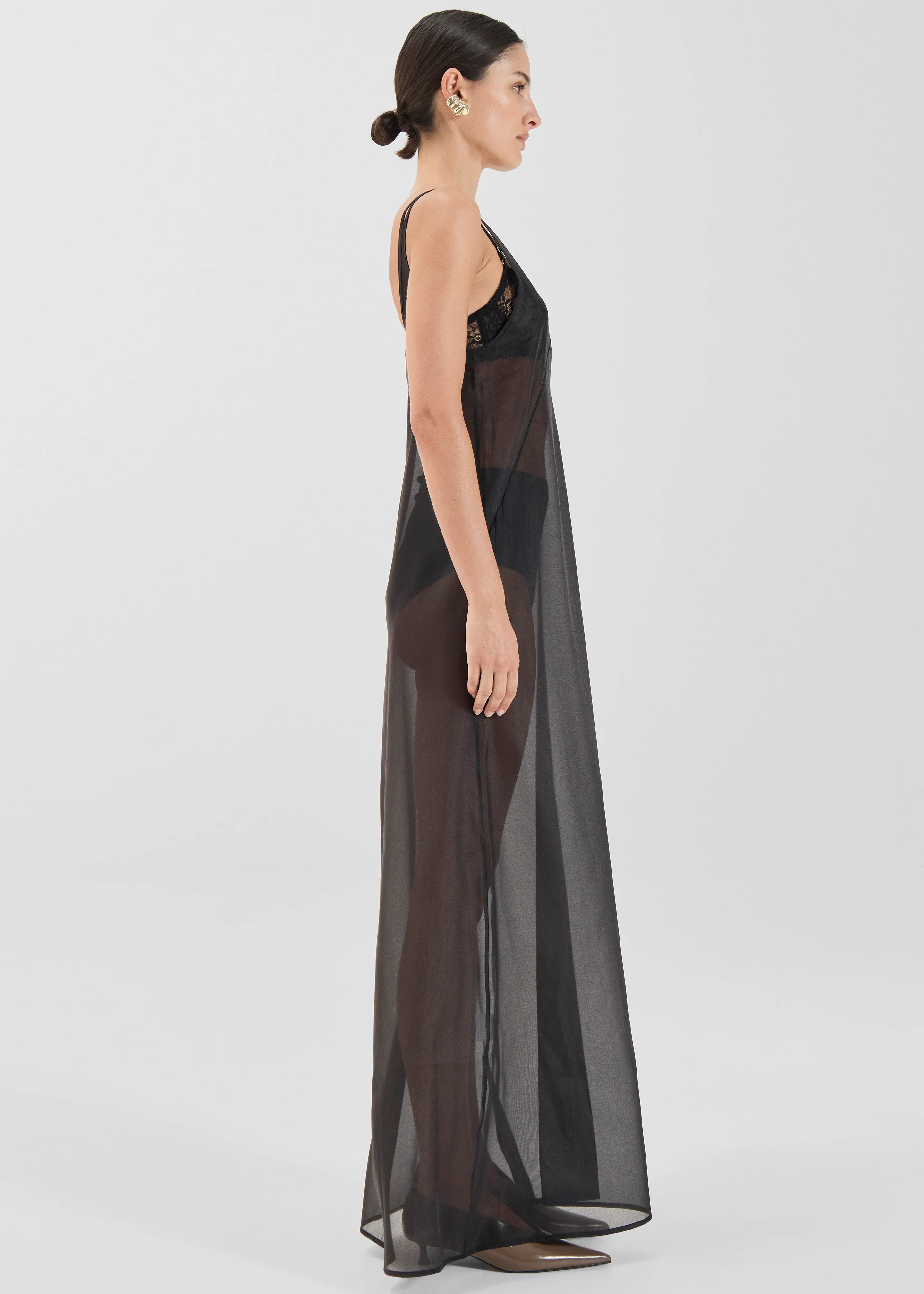 Solaqua Georgette Dress - Noir - Image 3