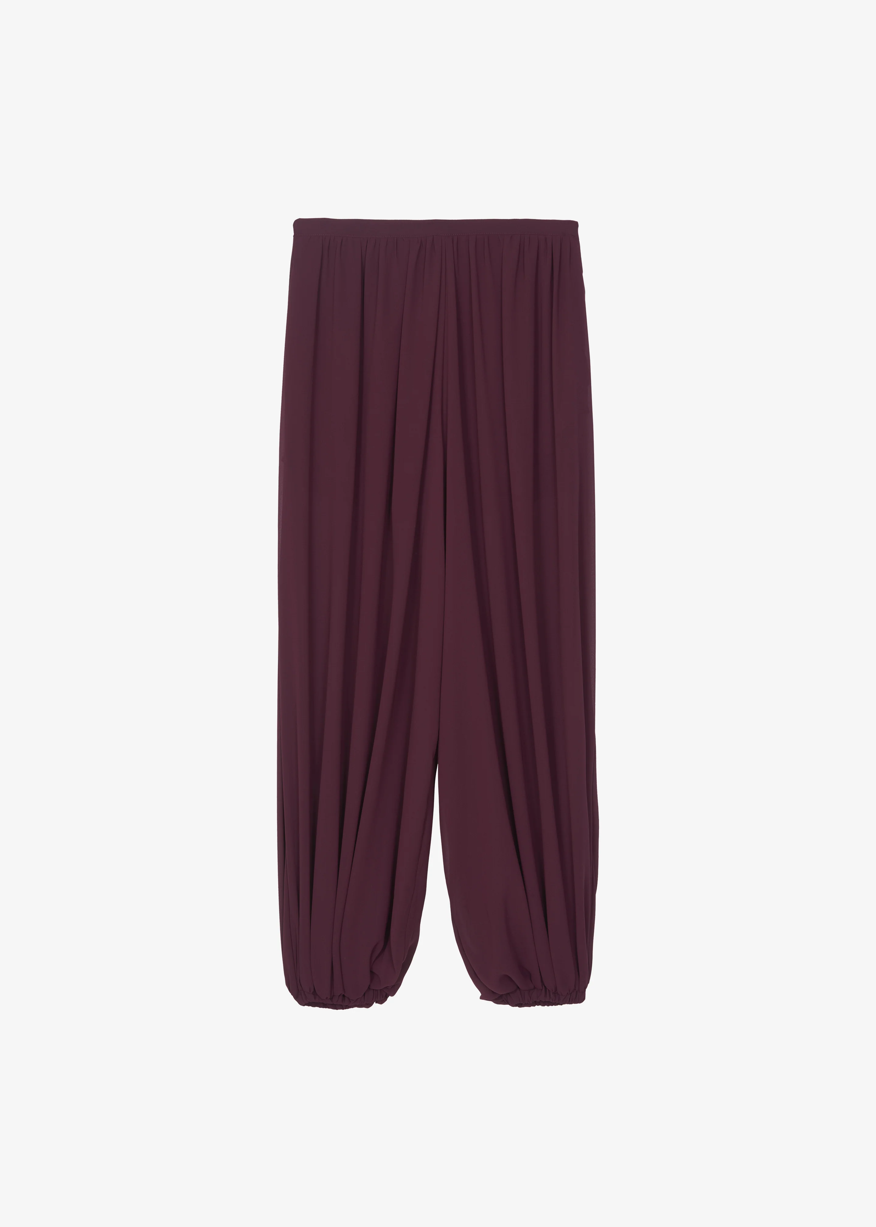 Solrae Fluid Balloon Pants - Burgundy - Image 13