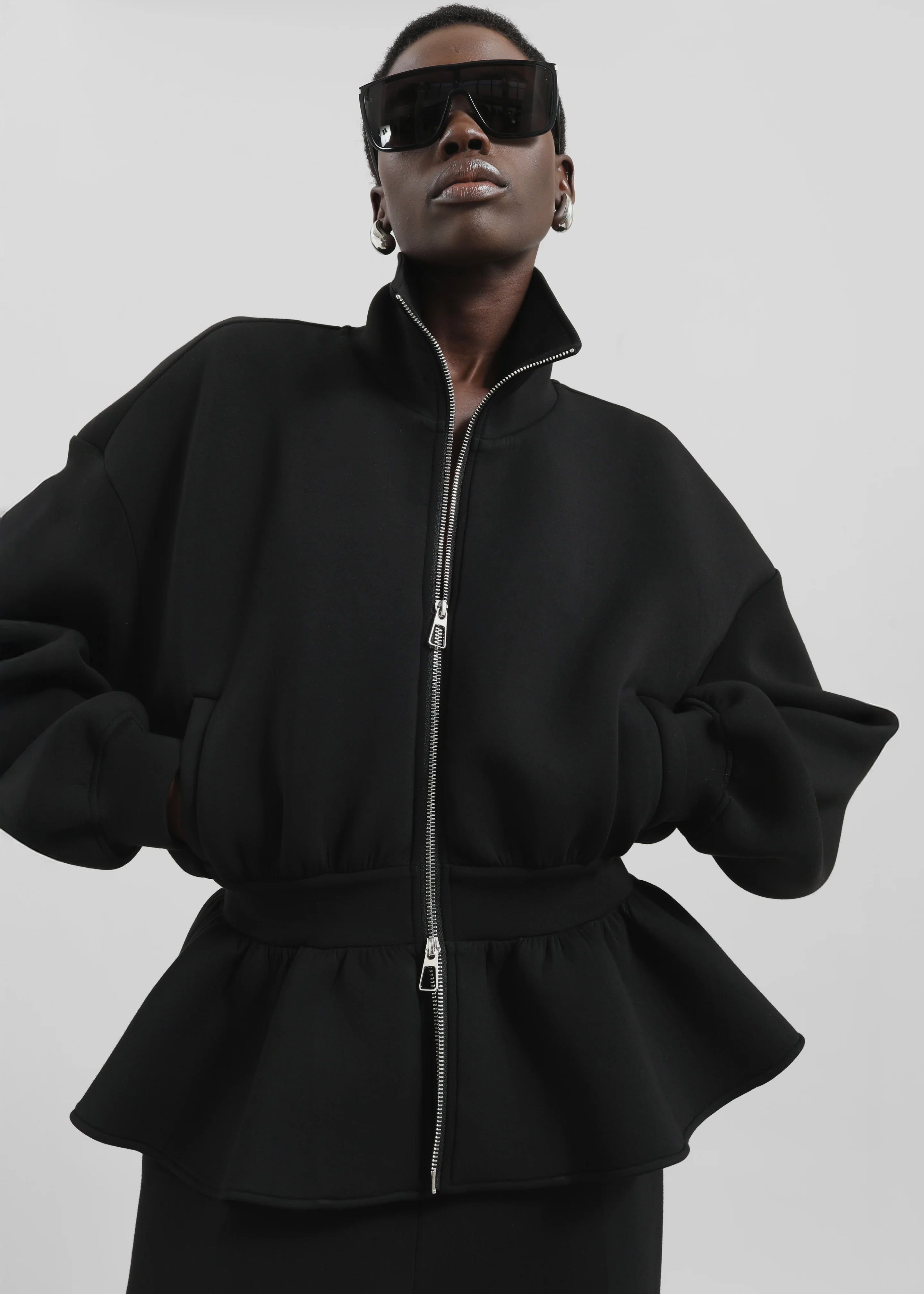Sorelle Peplum Jacket - Black - Image 2