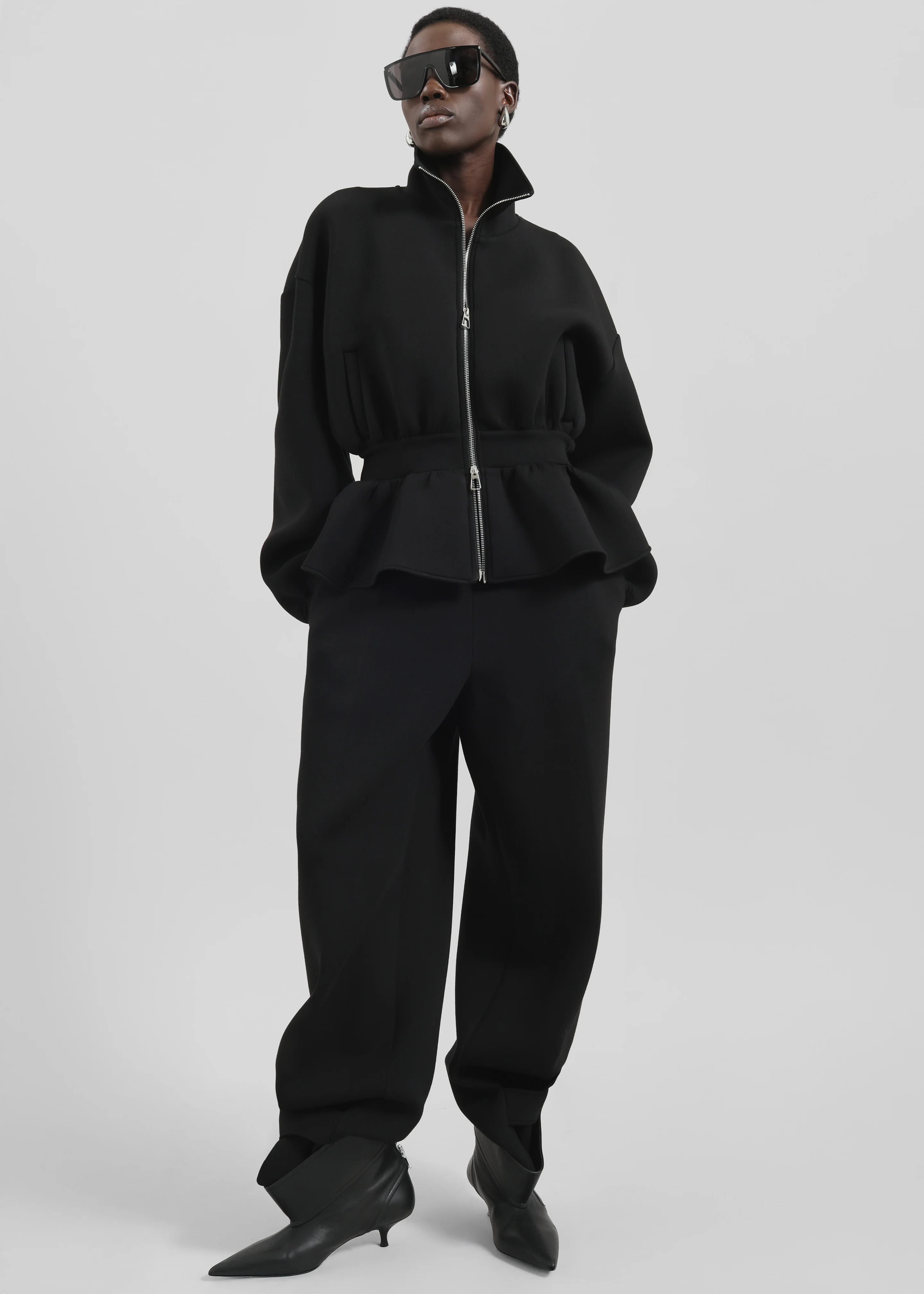 Sorelle Peplum Jacket - Black - Image 4