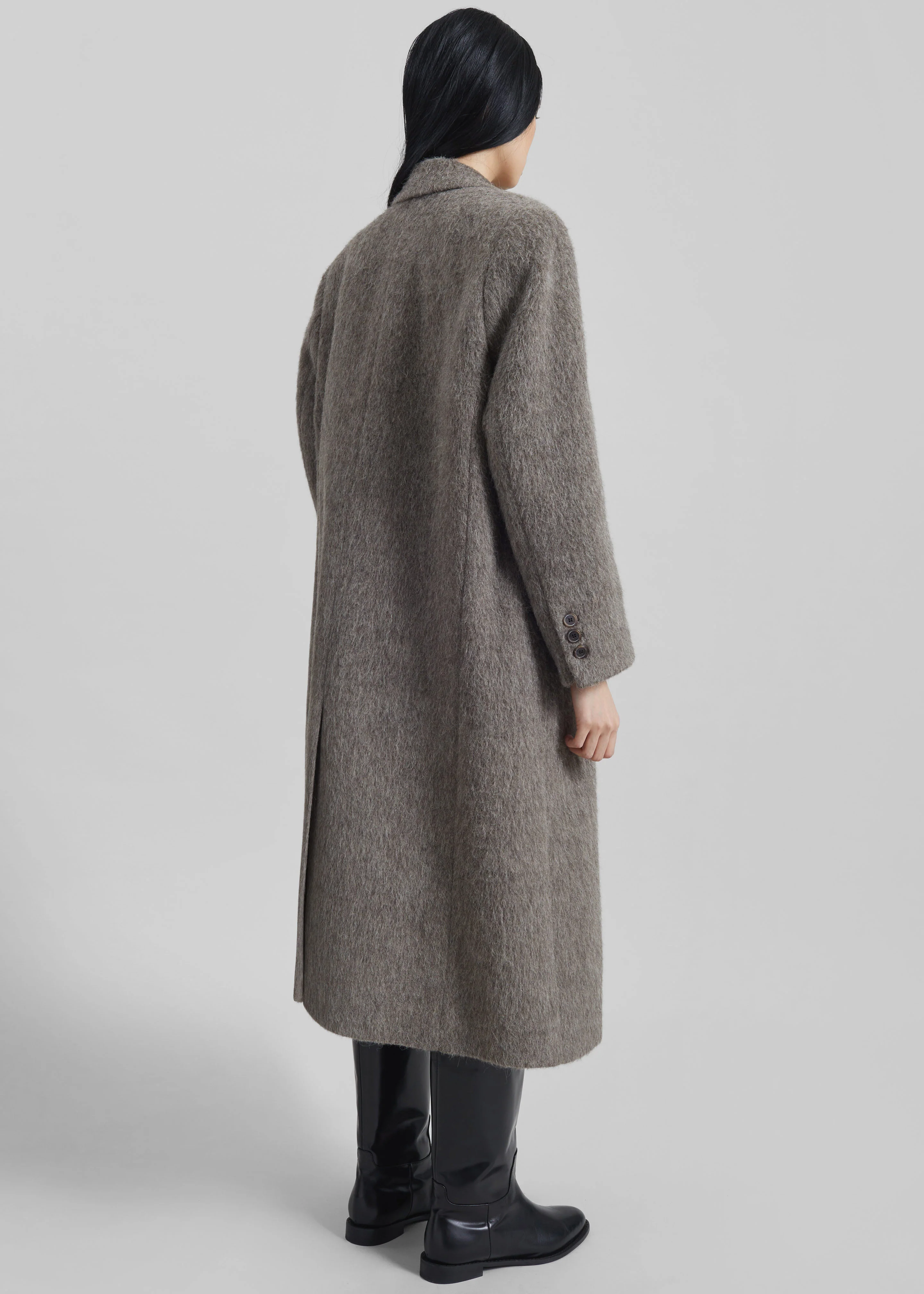 Sormark Brushed Wool Coat - Taupe - Image 8