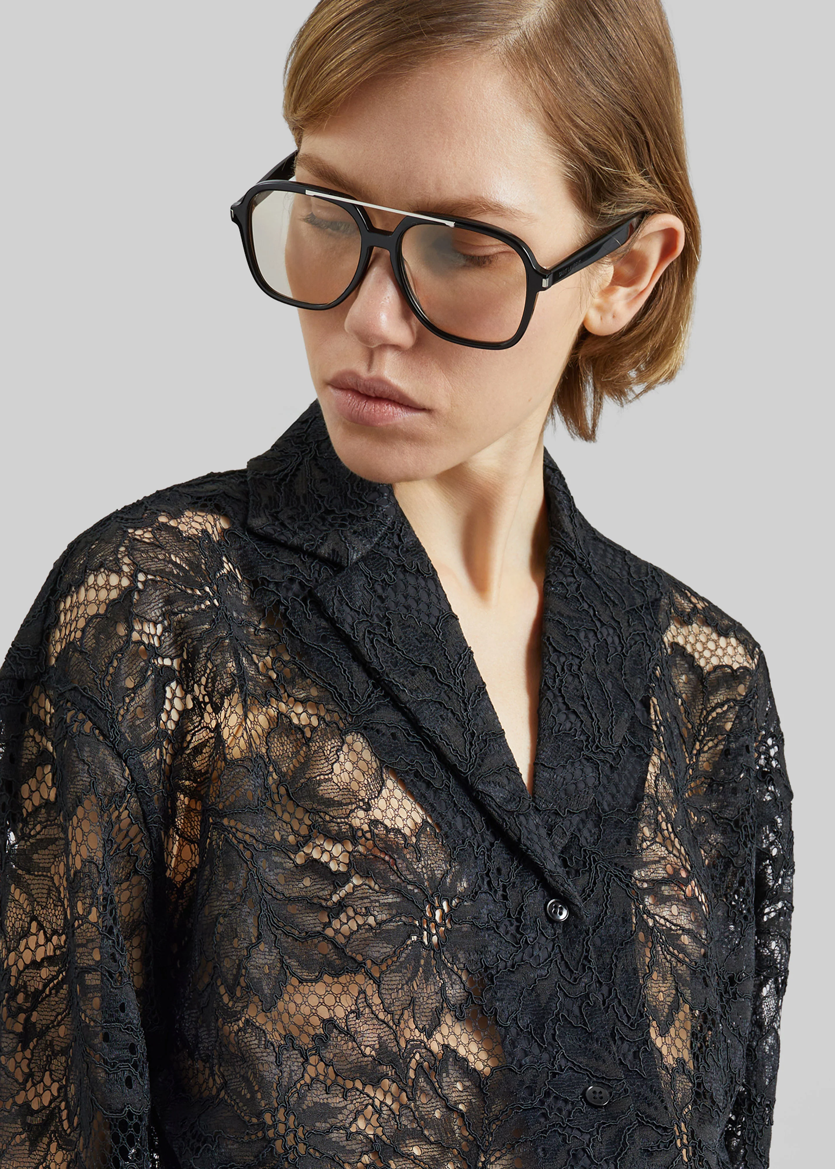 Sportmax Cachi Floral Lace Shirt - Black - Image 2