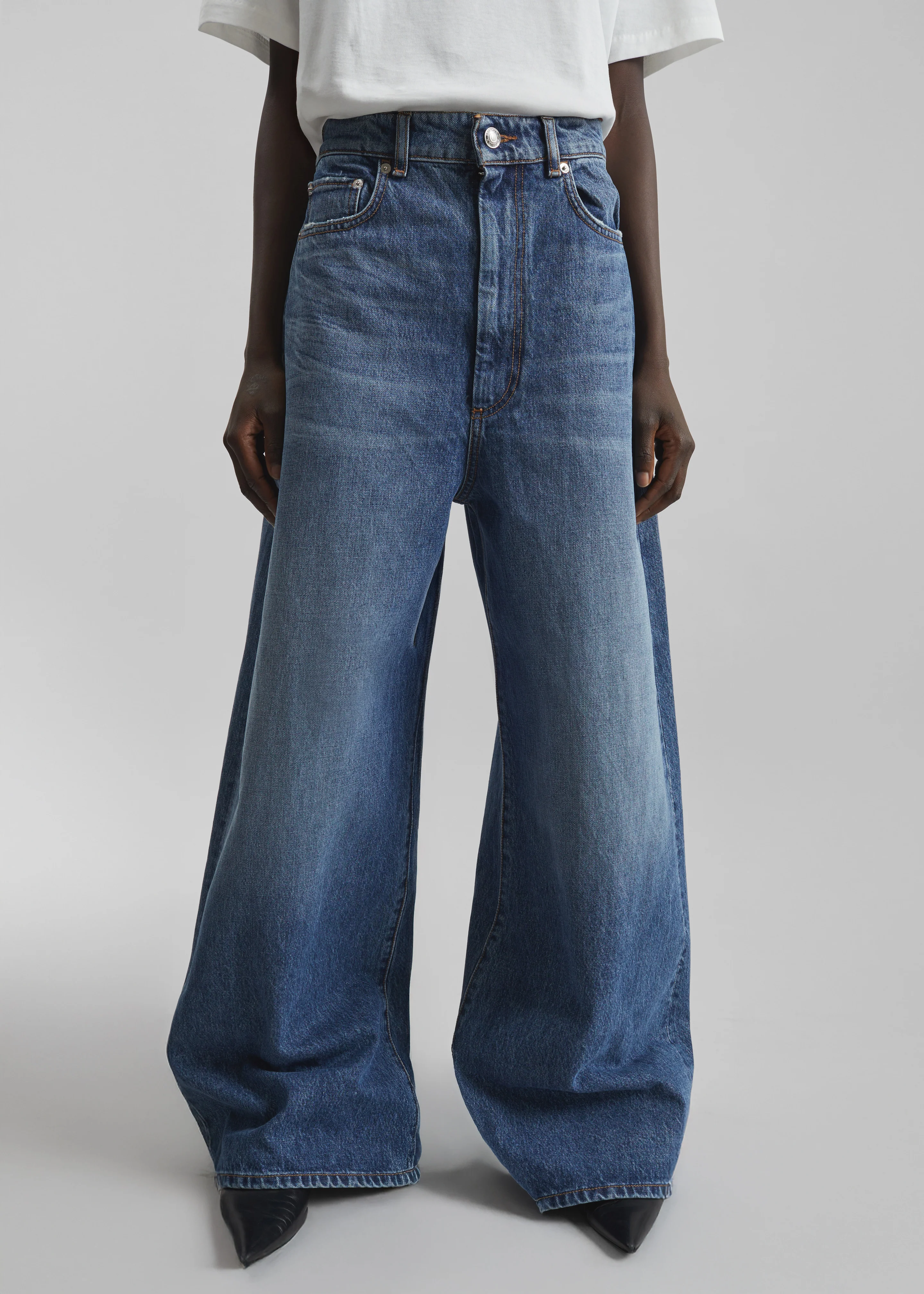 Sportmax Dangri Pants - Midnight Blue - Image 2