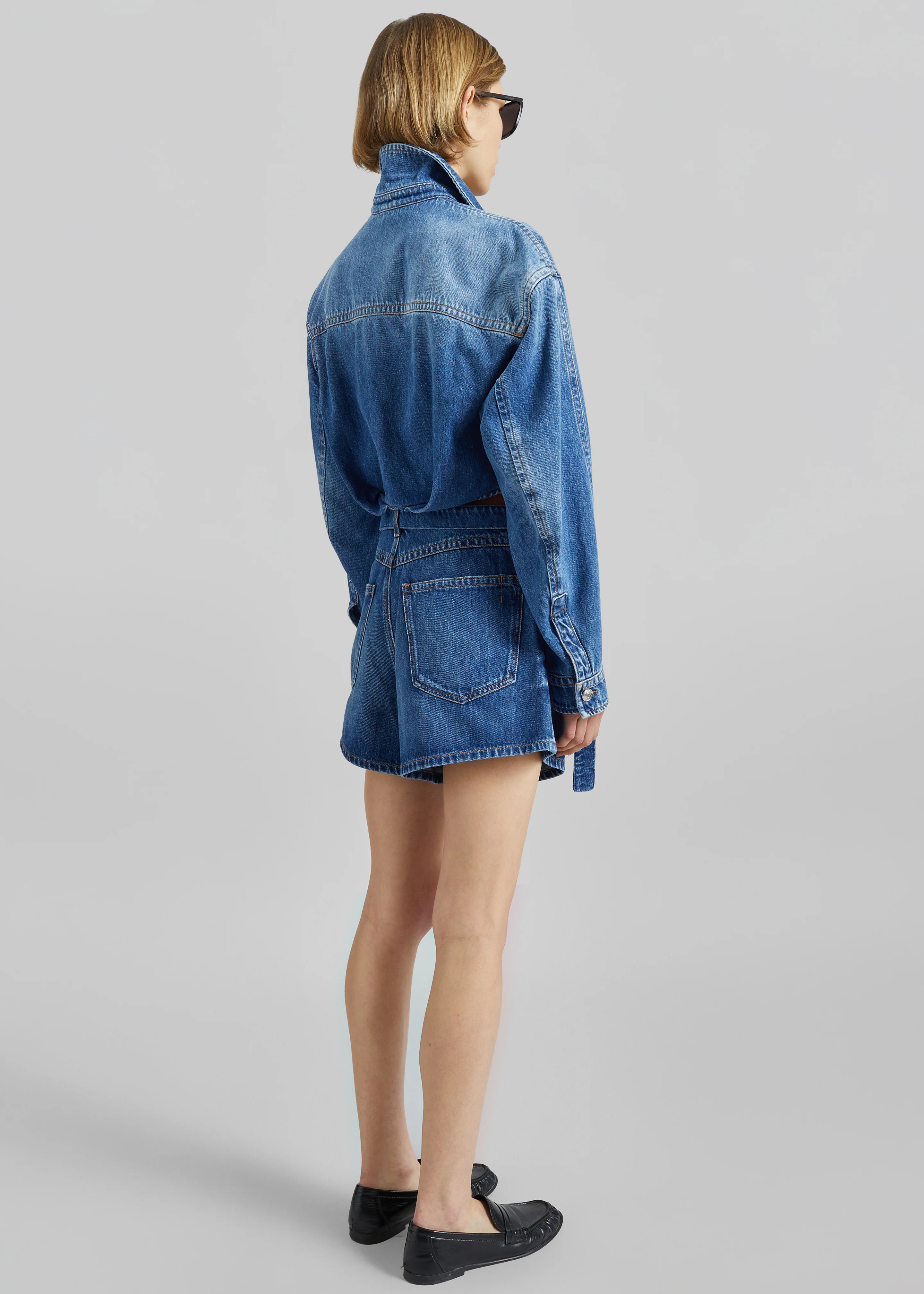 Sportmax Fiesta Denim Shorts - Midnight Blue - Image 6