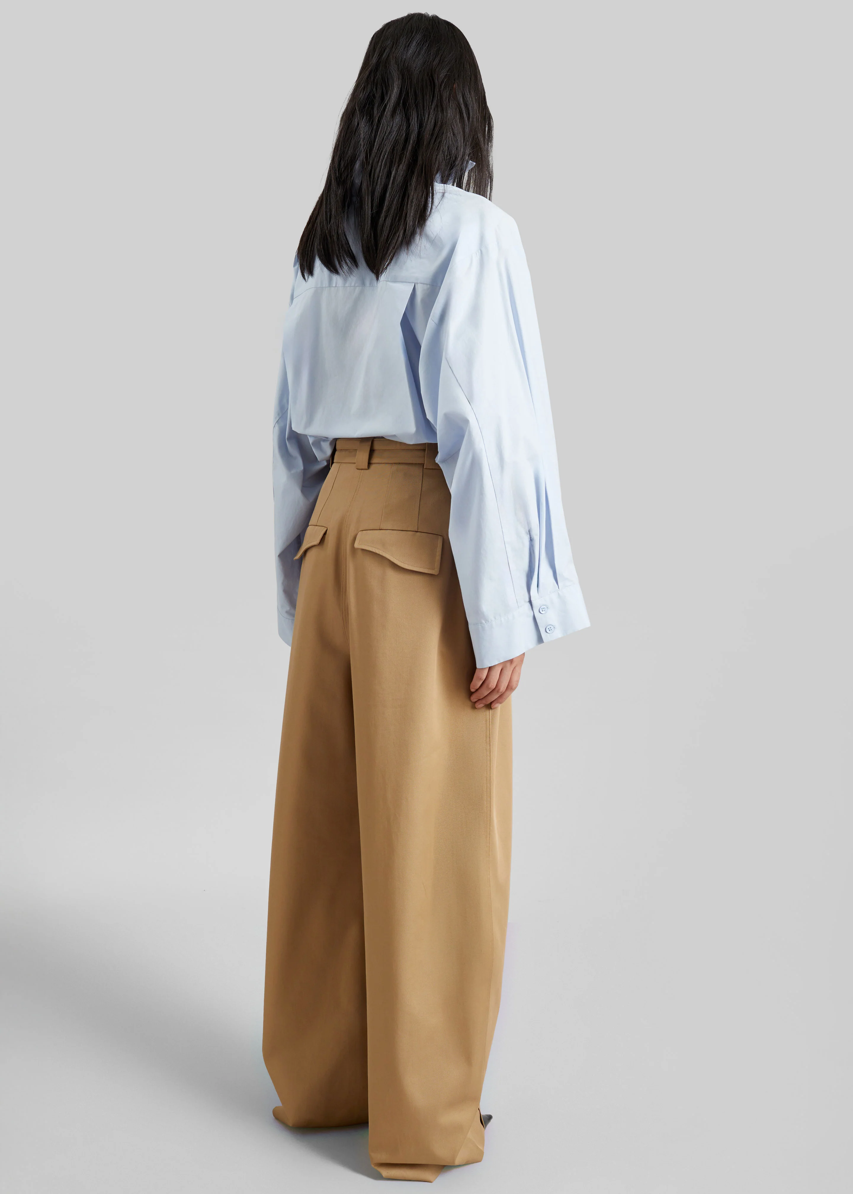 Sportmax Idoneo Oversized Gabardine Trousers - Biscuit - Image 7