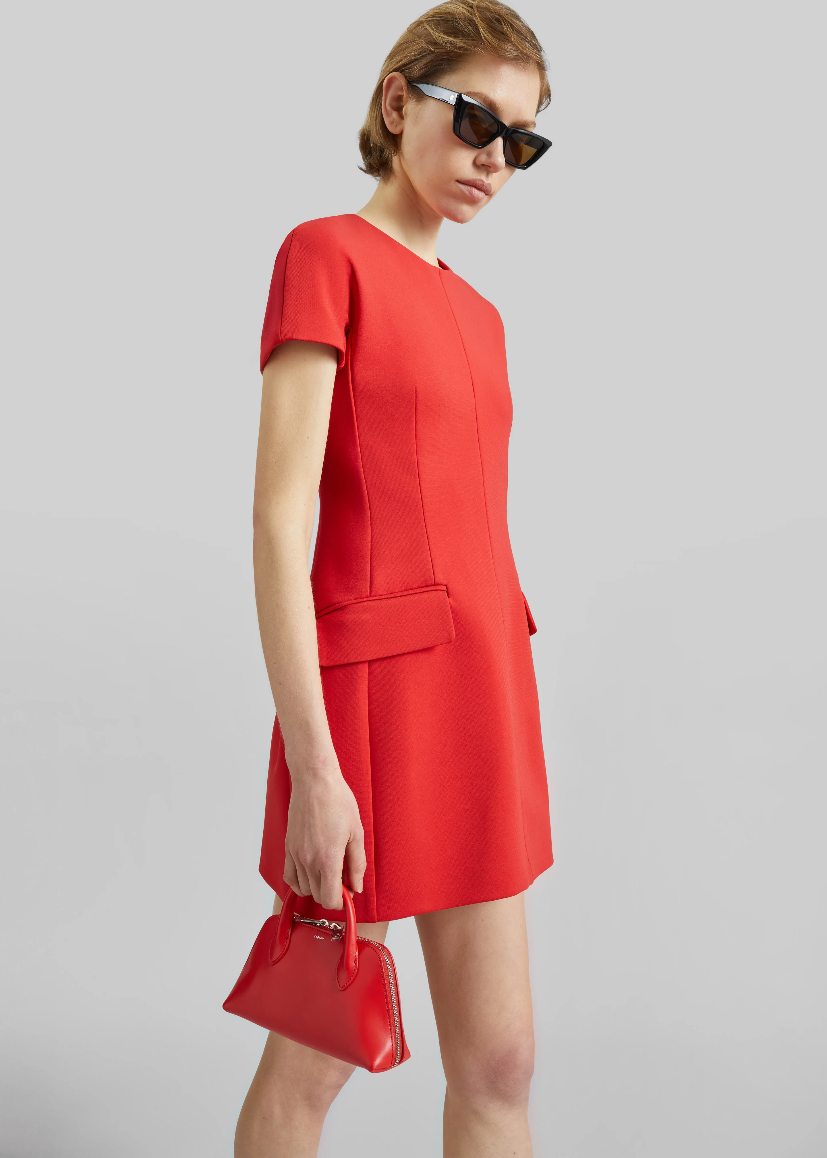 Sportmax Mito Hourglass Dress - Coral - Image 2