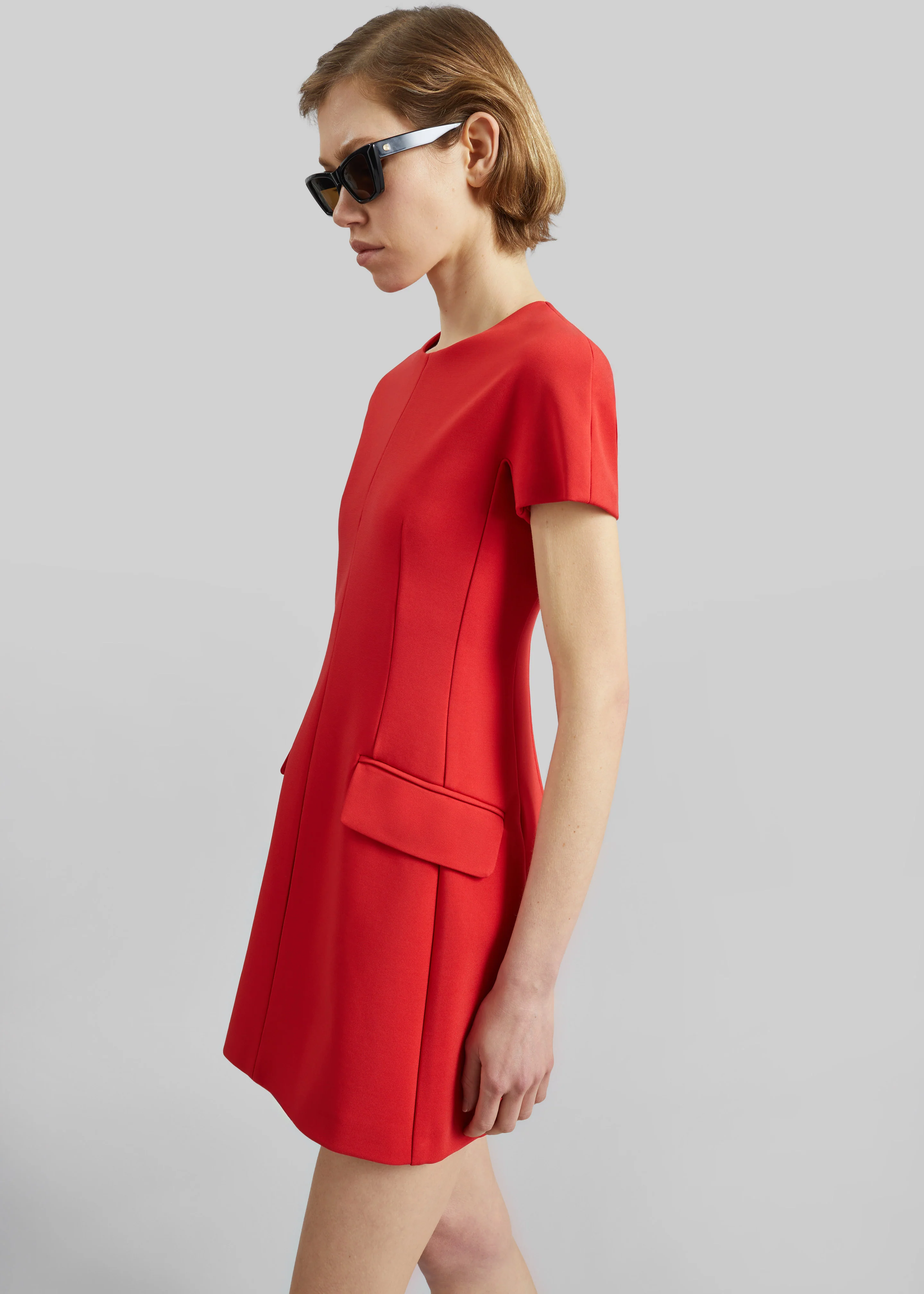 Sportmax Mito Hourglass Dress - Coral - Image 6