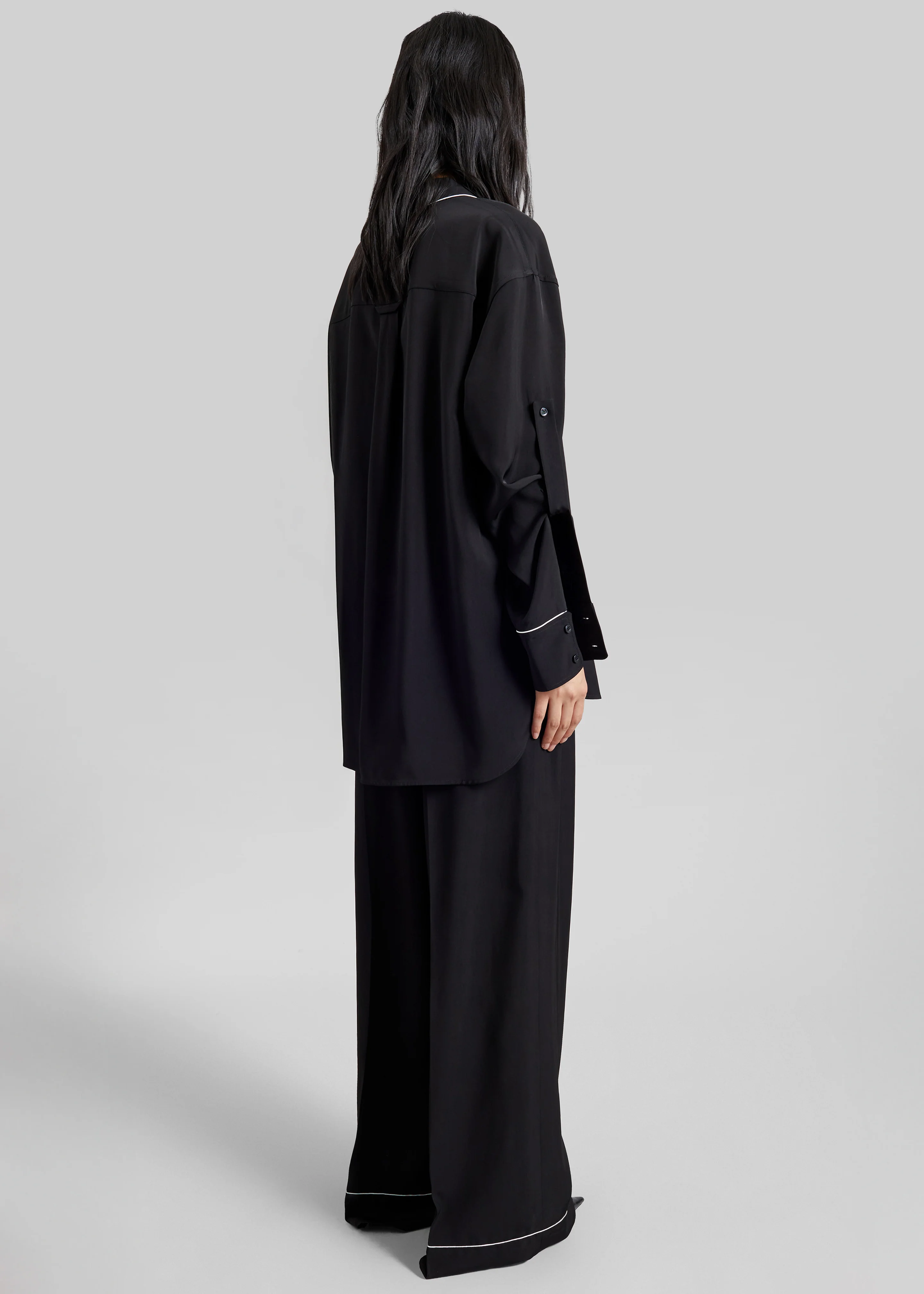Sportmax Rivetto Satin Joggers - Black - Image 7