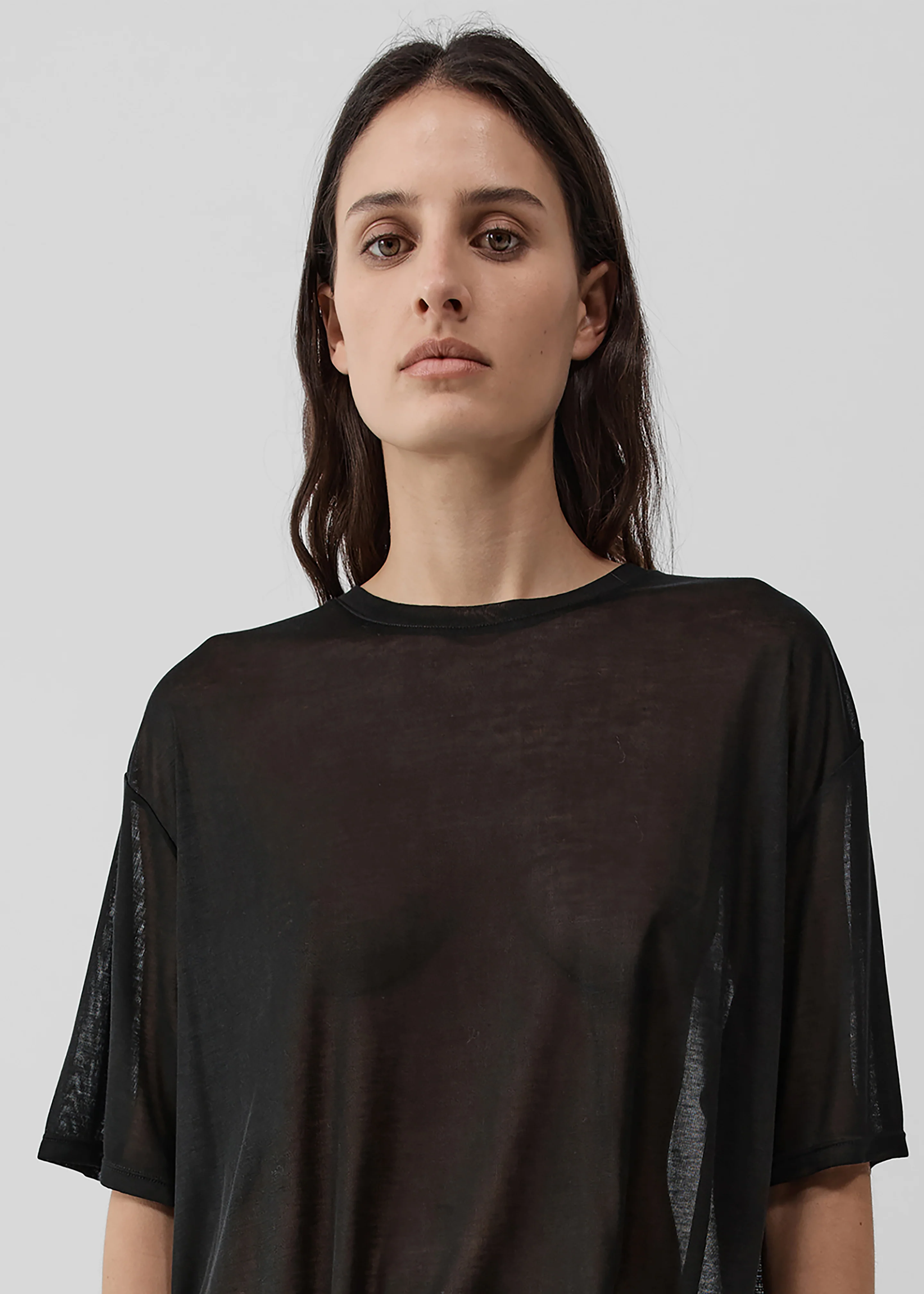 St. Agni Fine Jersey Relaxed Tee - Black - Image 2