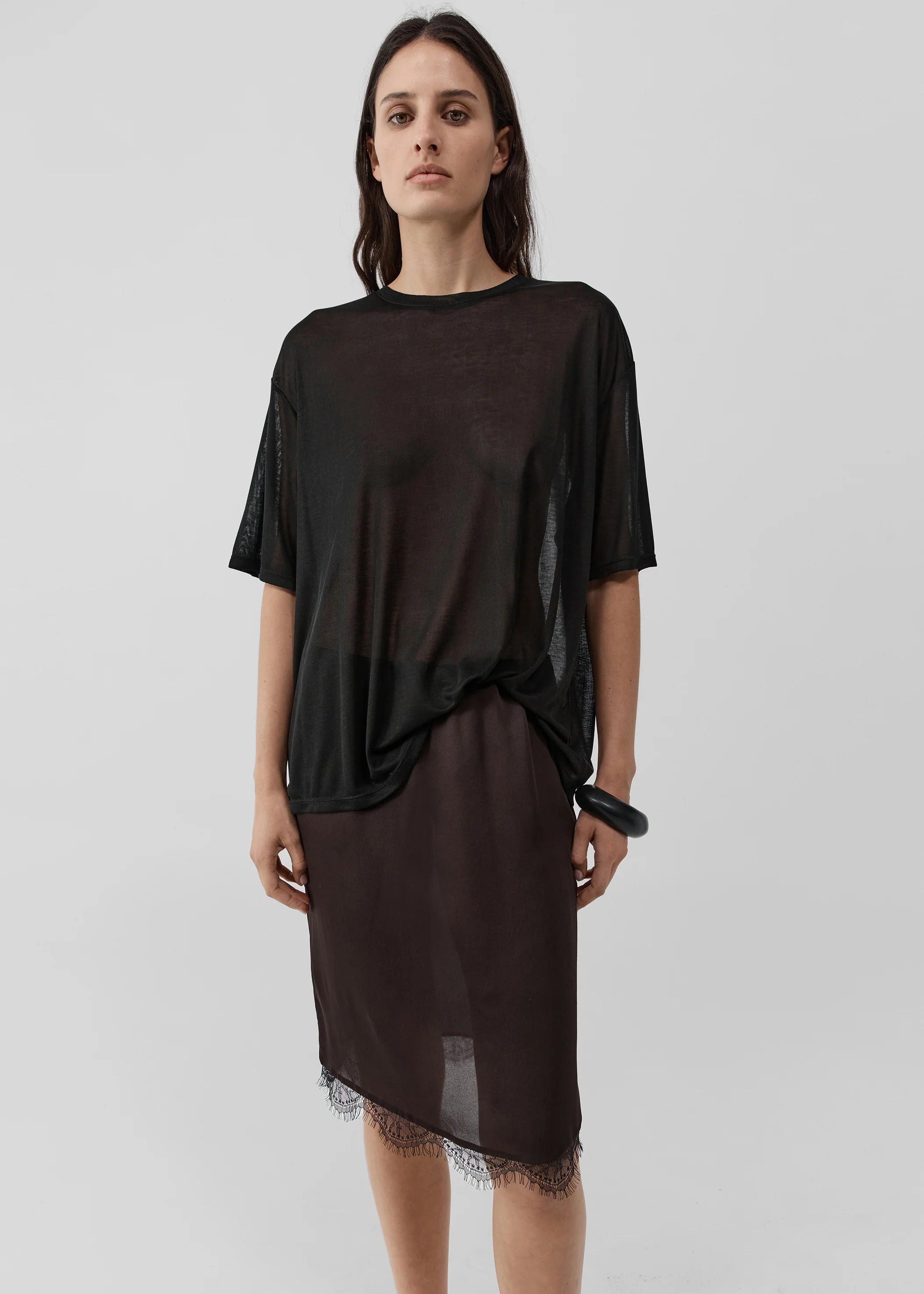 St. Agni Fine Lace Skirt - Bark - Image 3