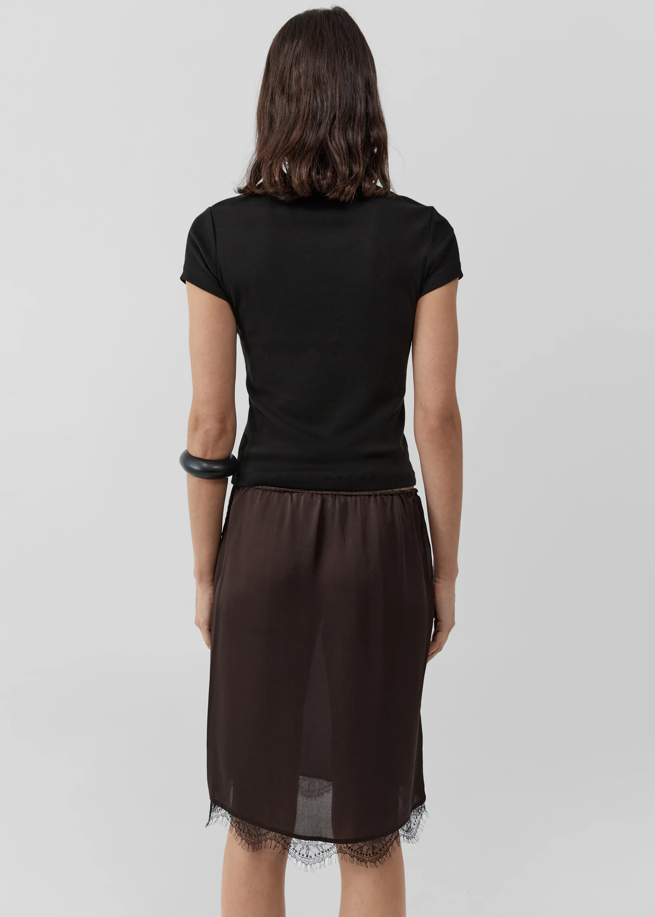 St. Agni Fine Lace Skirt - Bark - Image 4