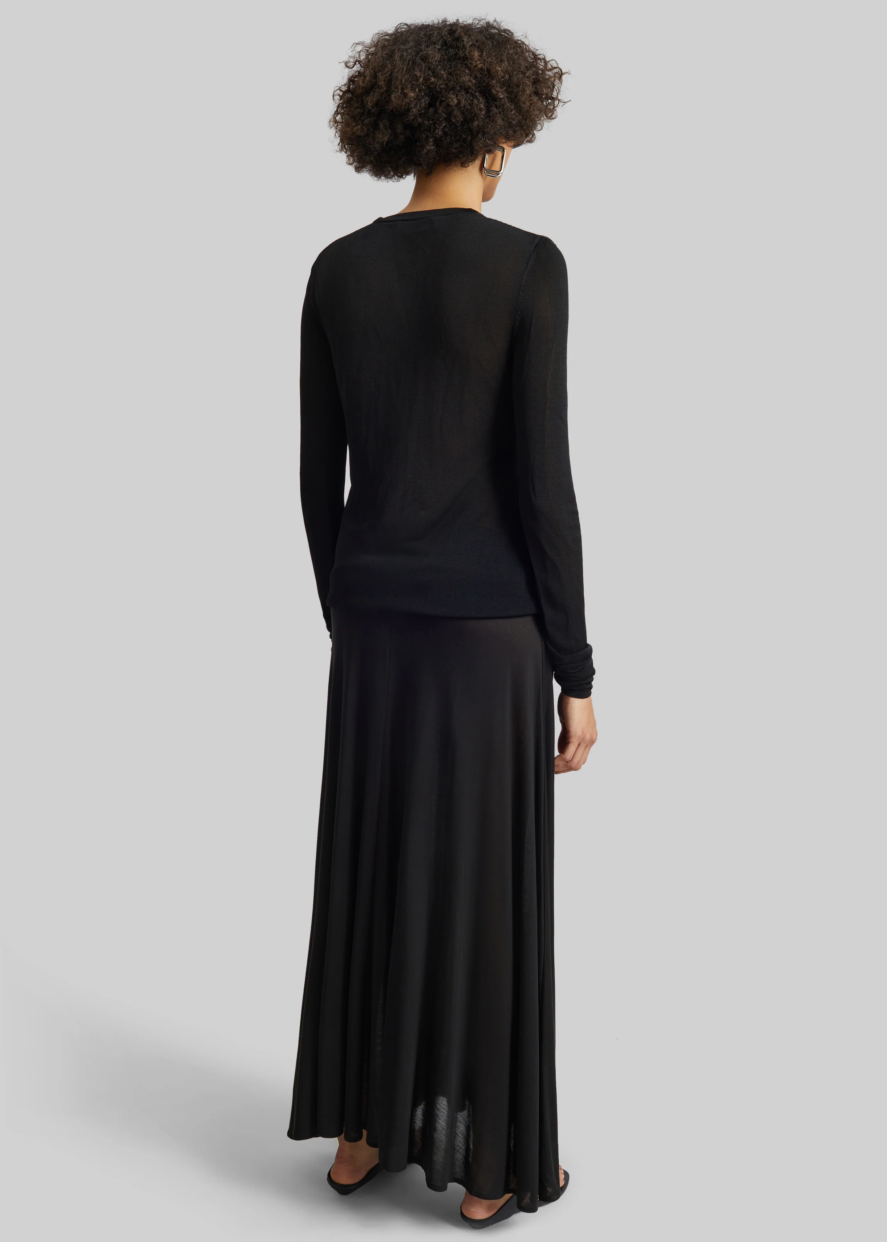 St. Agni Fluid Jersey Skirt - Black - Image 5