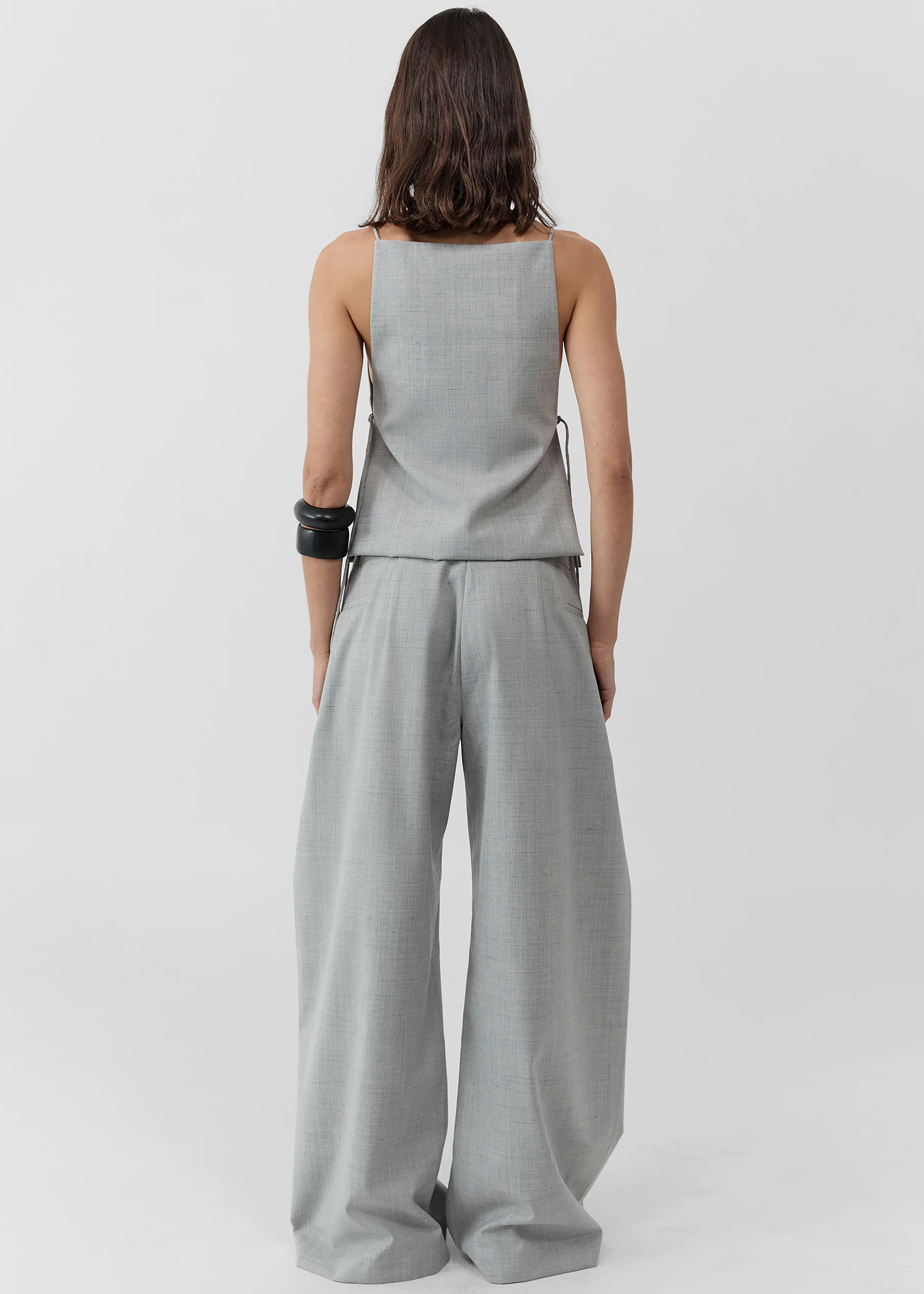 St. Agni Square Side Tie Top - Concrete - Image 5