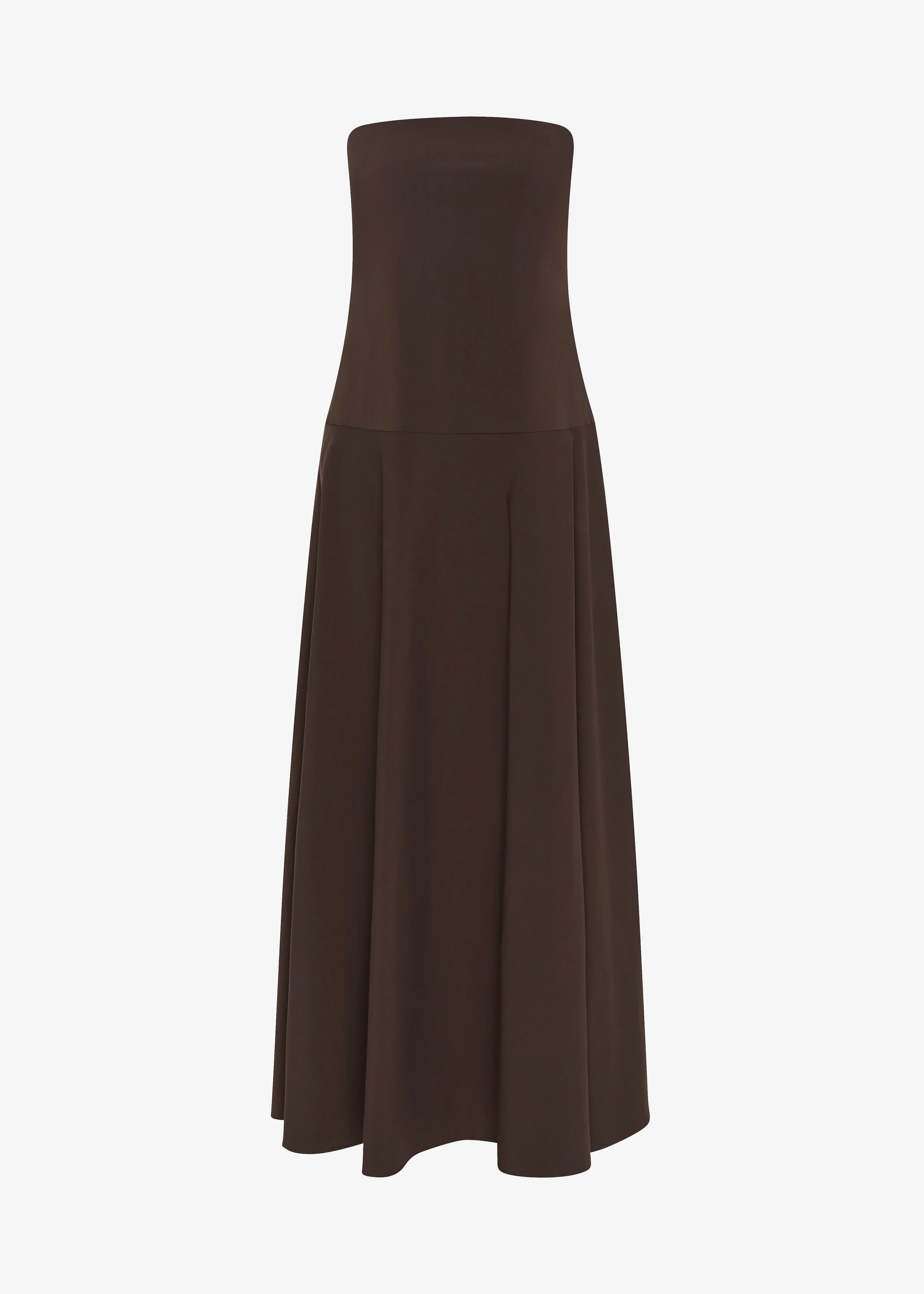 St. Agni Strapless Rouleau Dress - Bark - Image 5