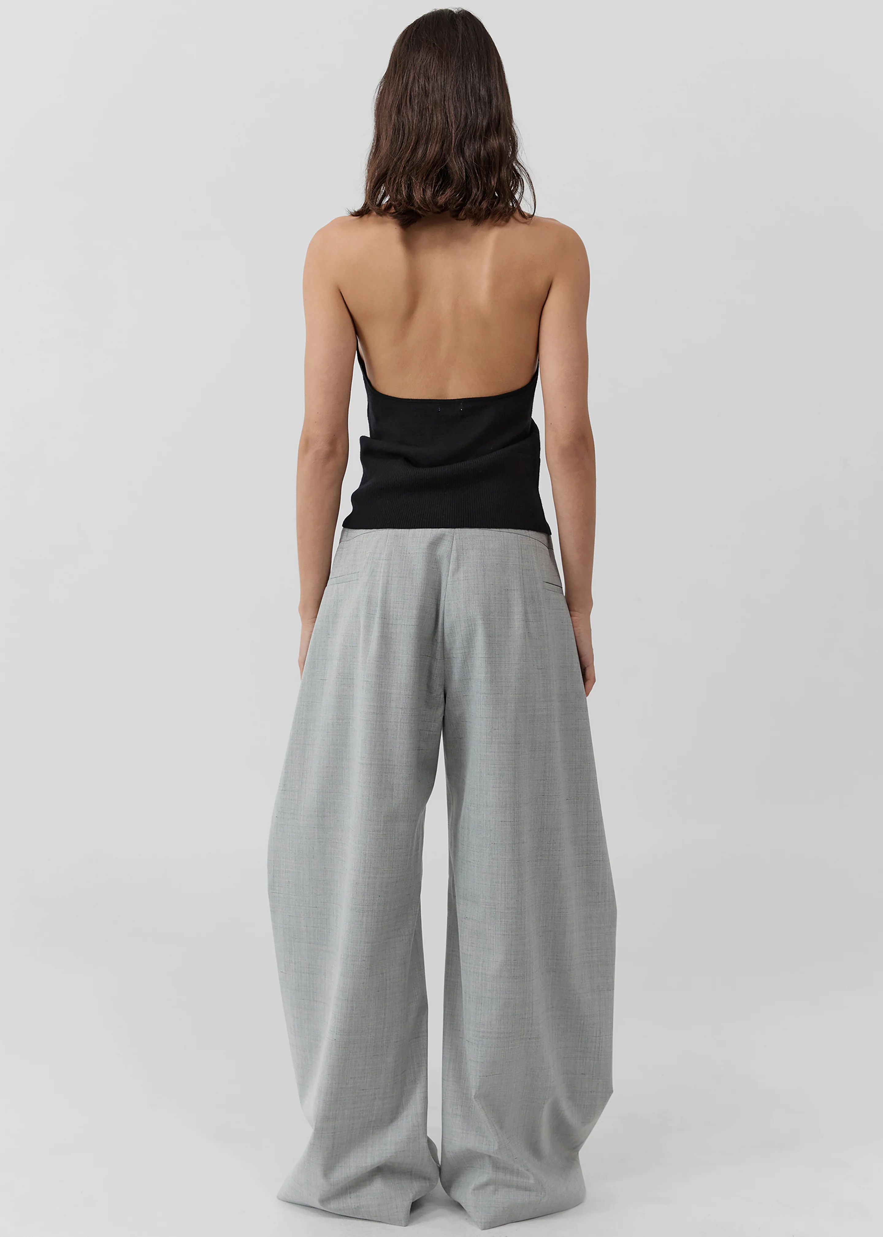 St. Agni Tailored Fold Pants - Concrete - Image 6