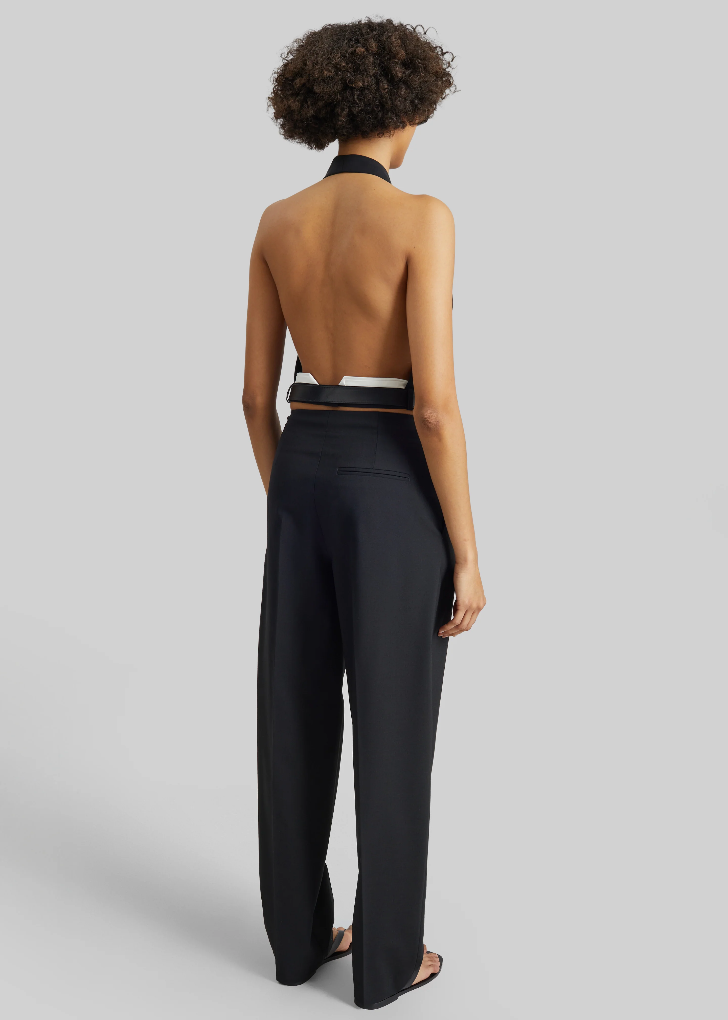 St. Agni Upside Down Halter Top - Black - Image 7