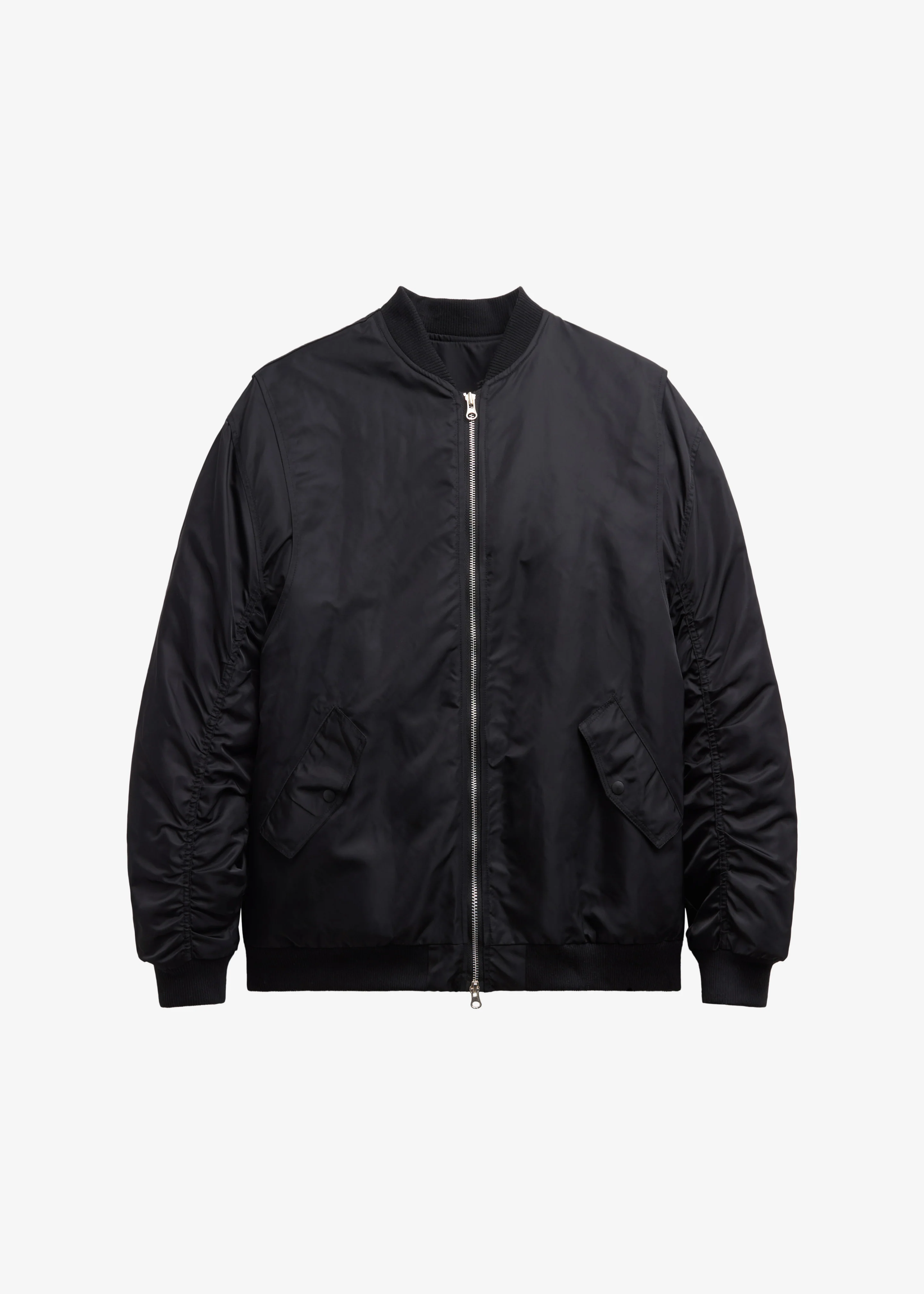 Stellan Faux Shearling Oversized Bomber Jacket - Black - Image 8