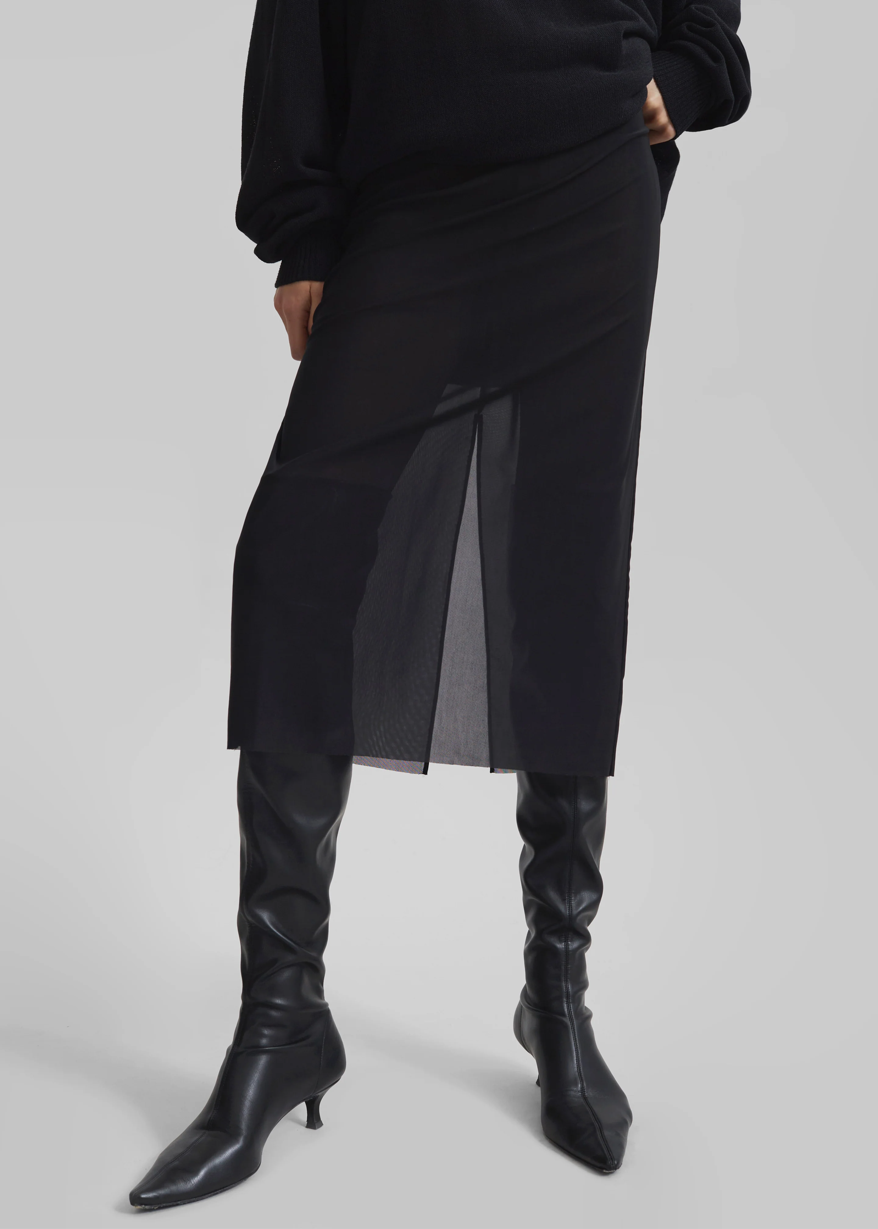 Suva Sheer Skirt - Black - Image 5