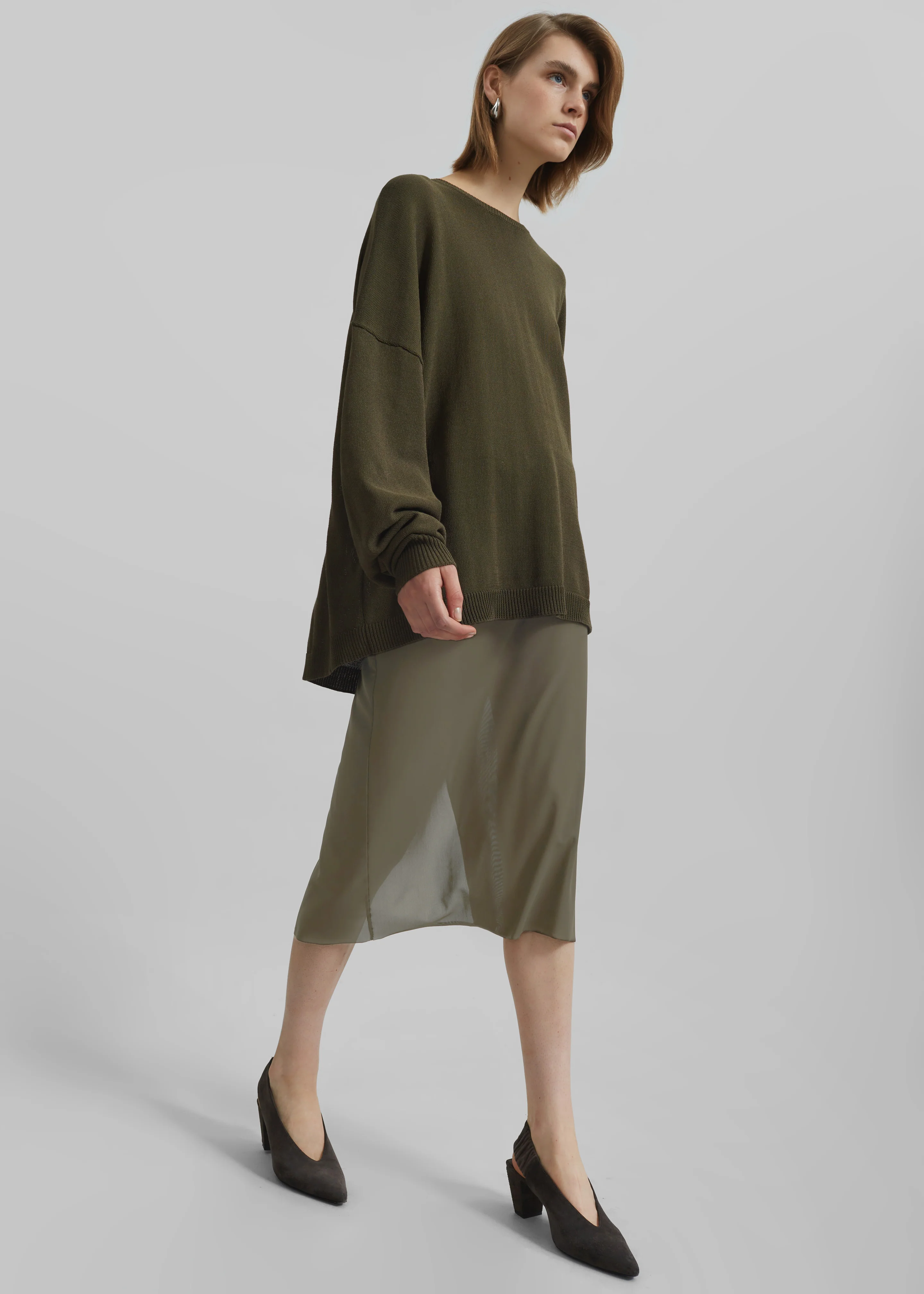Suva Sheer Skirt - Khaki - Image 6
