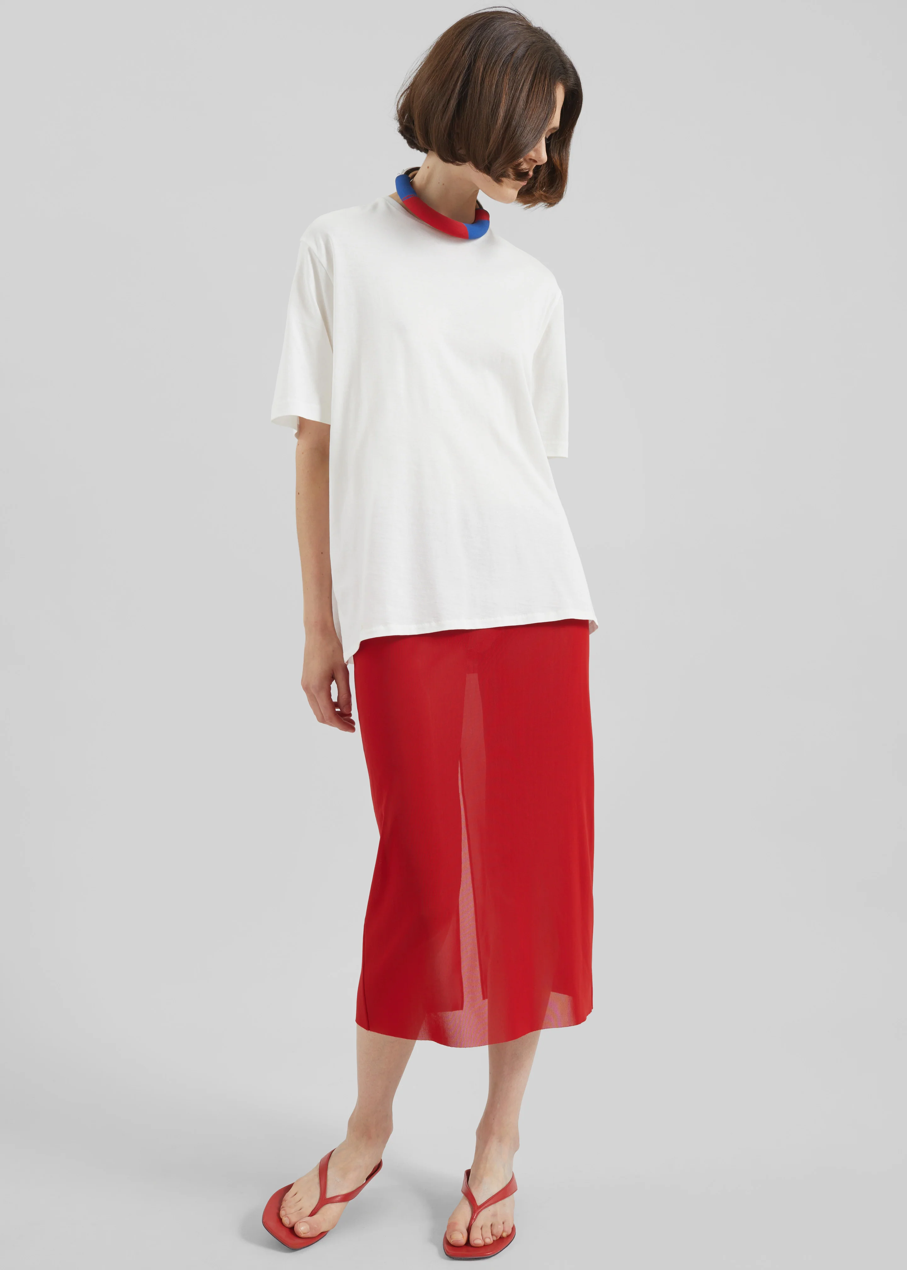 Suva Sheer Skirt - Red - Image 2