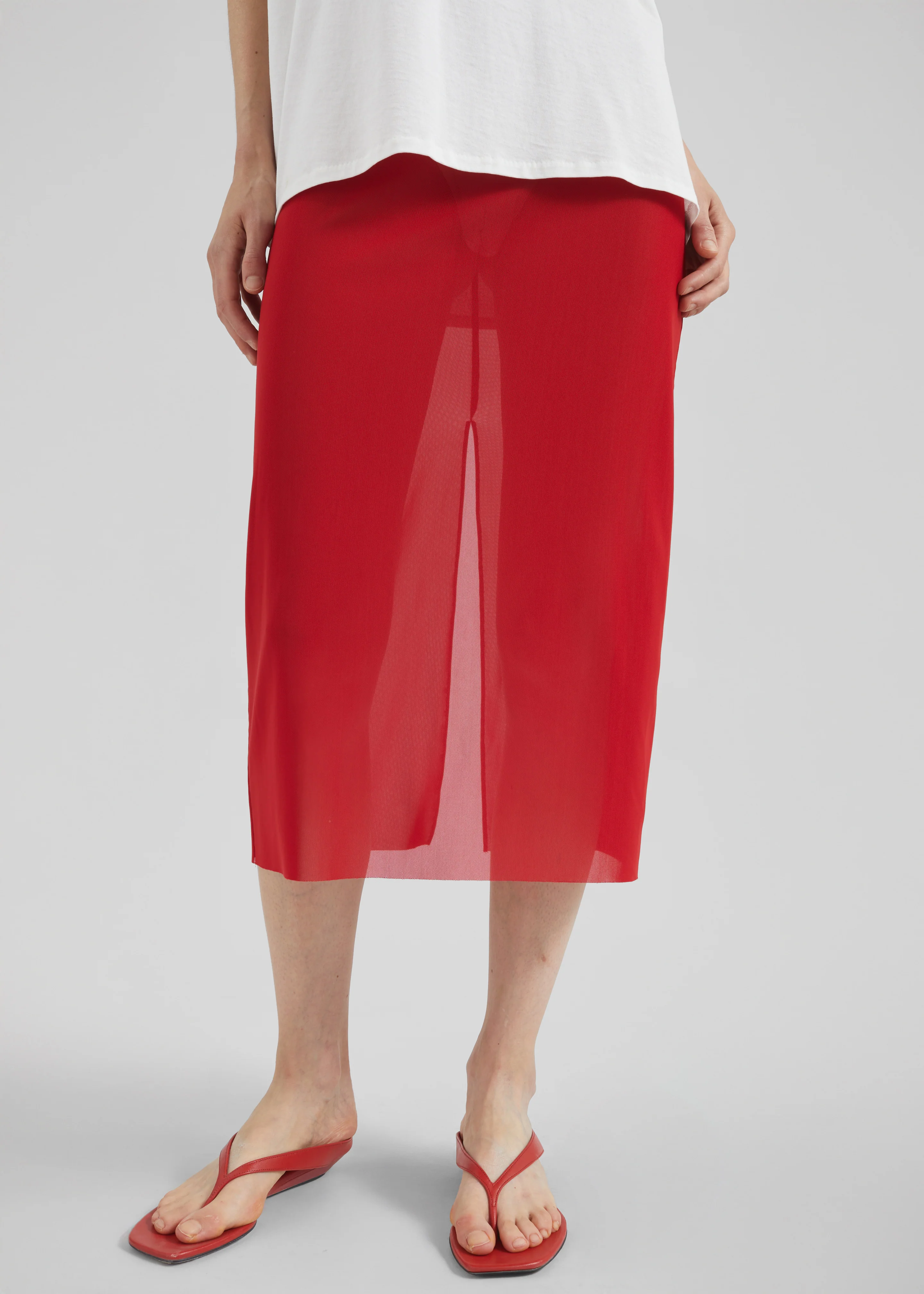 Suva Sheer Skirt - Red - Image 7