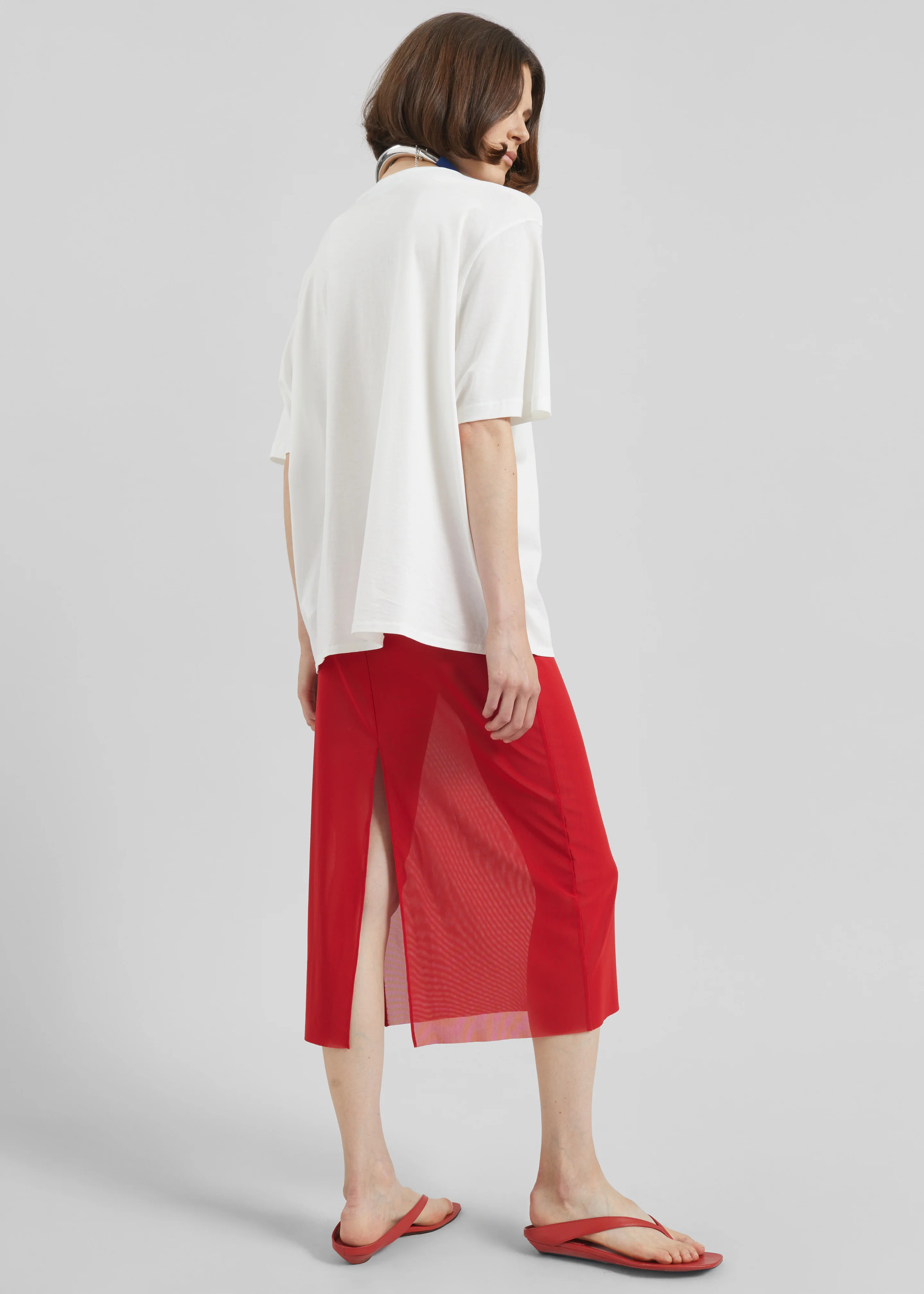 Suva Sheer Skirt - Red - Image 8