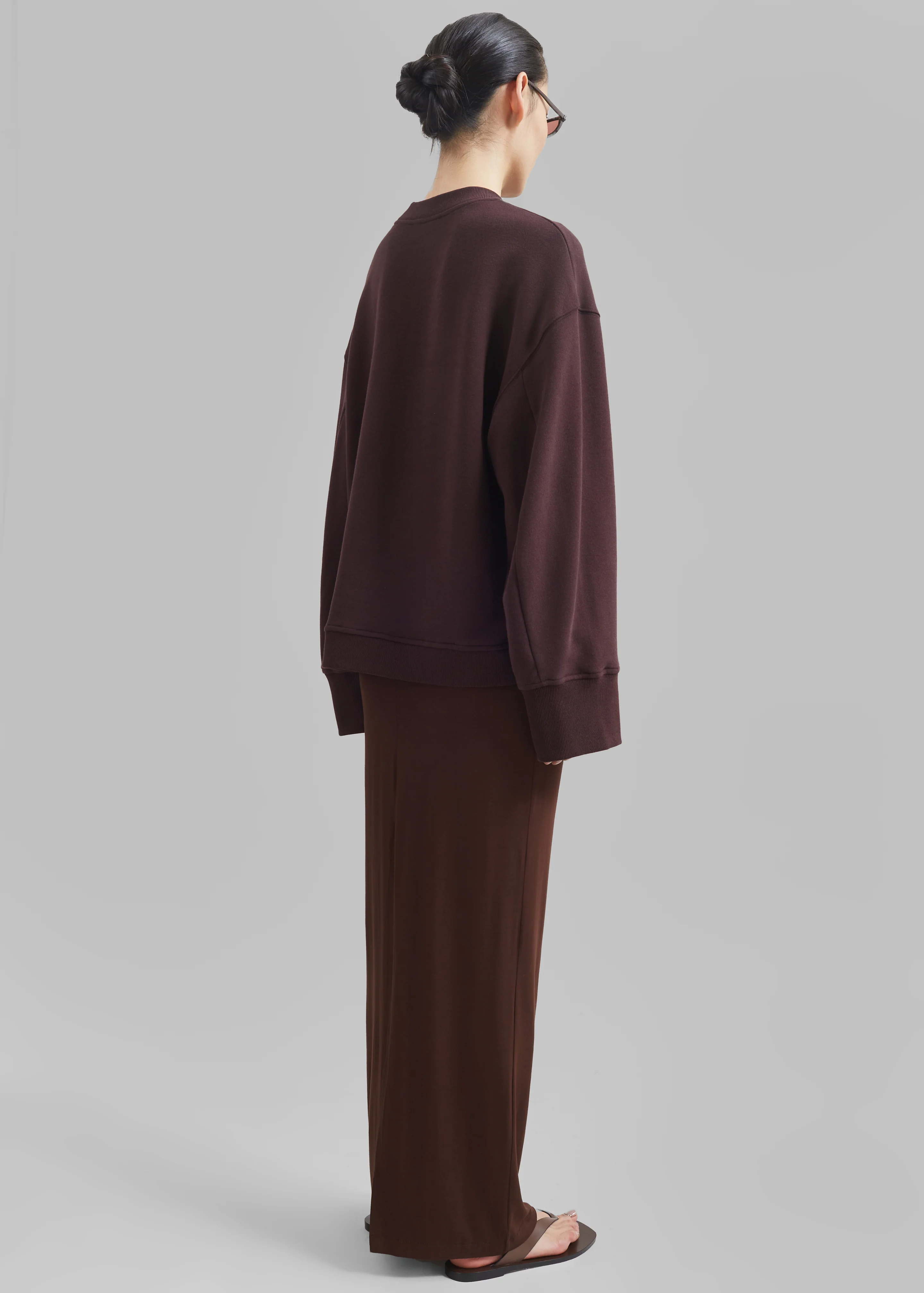 Talia Sweatshirt - Dark Plum - Image 10