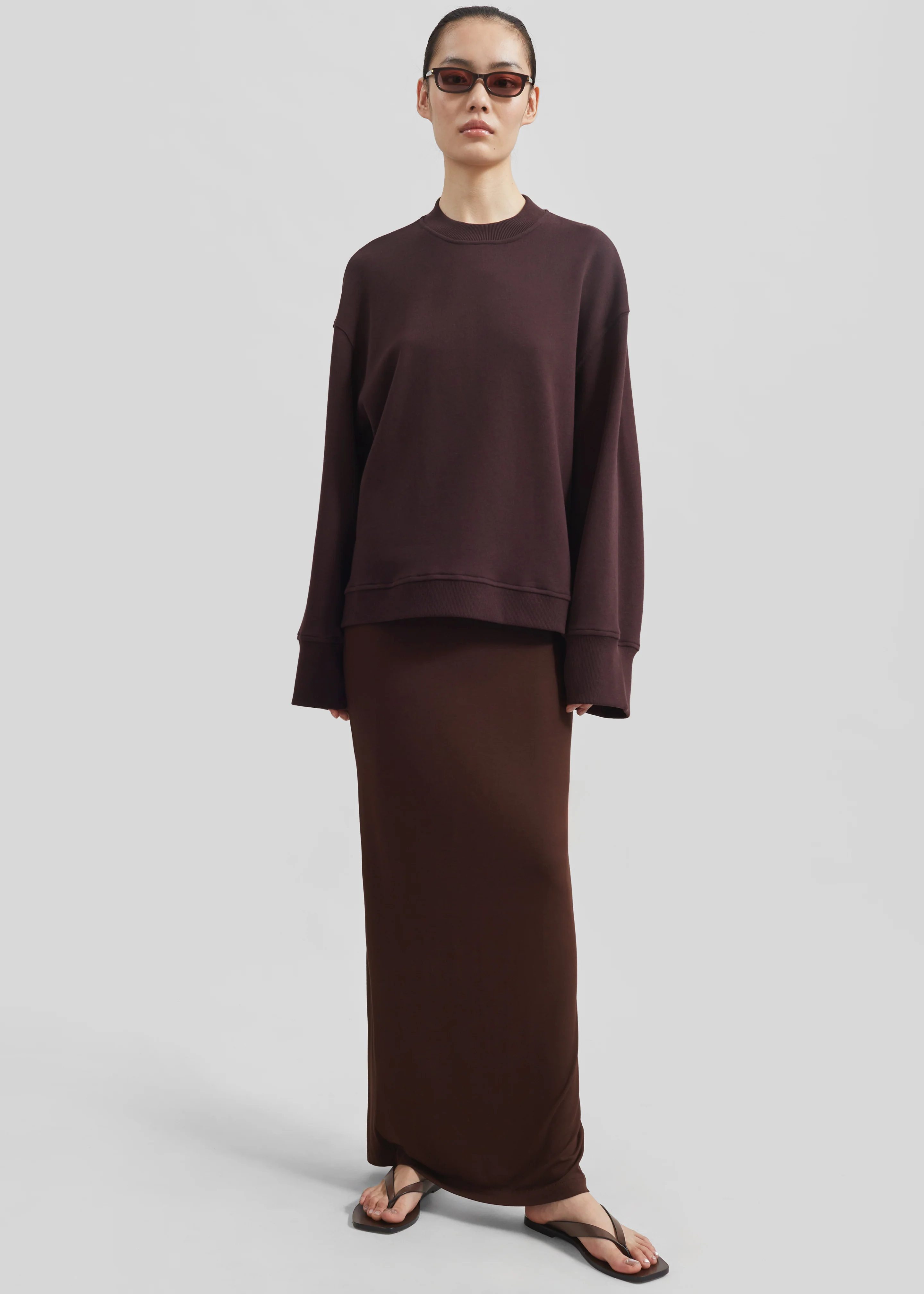 Talia Sweatshirt - Dark Plum - Image 9