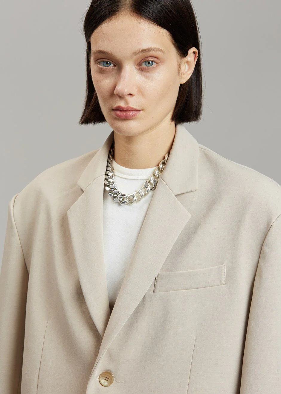 Tansy Oversized Blazer - Beige - Image 8