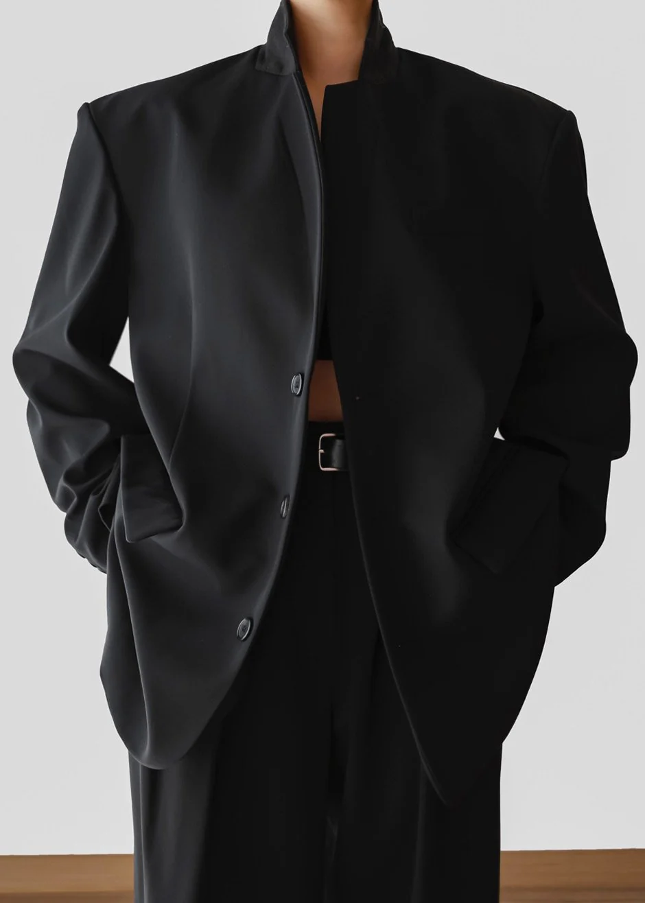 Tansy Oversized Blazer - Black - Image 4