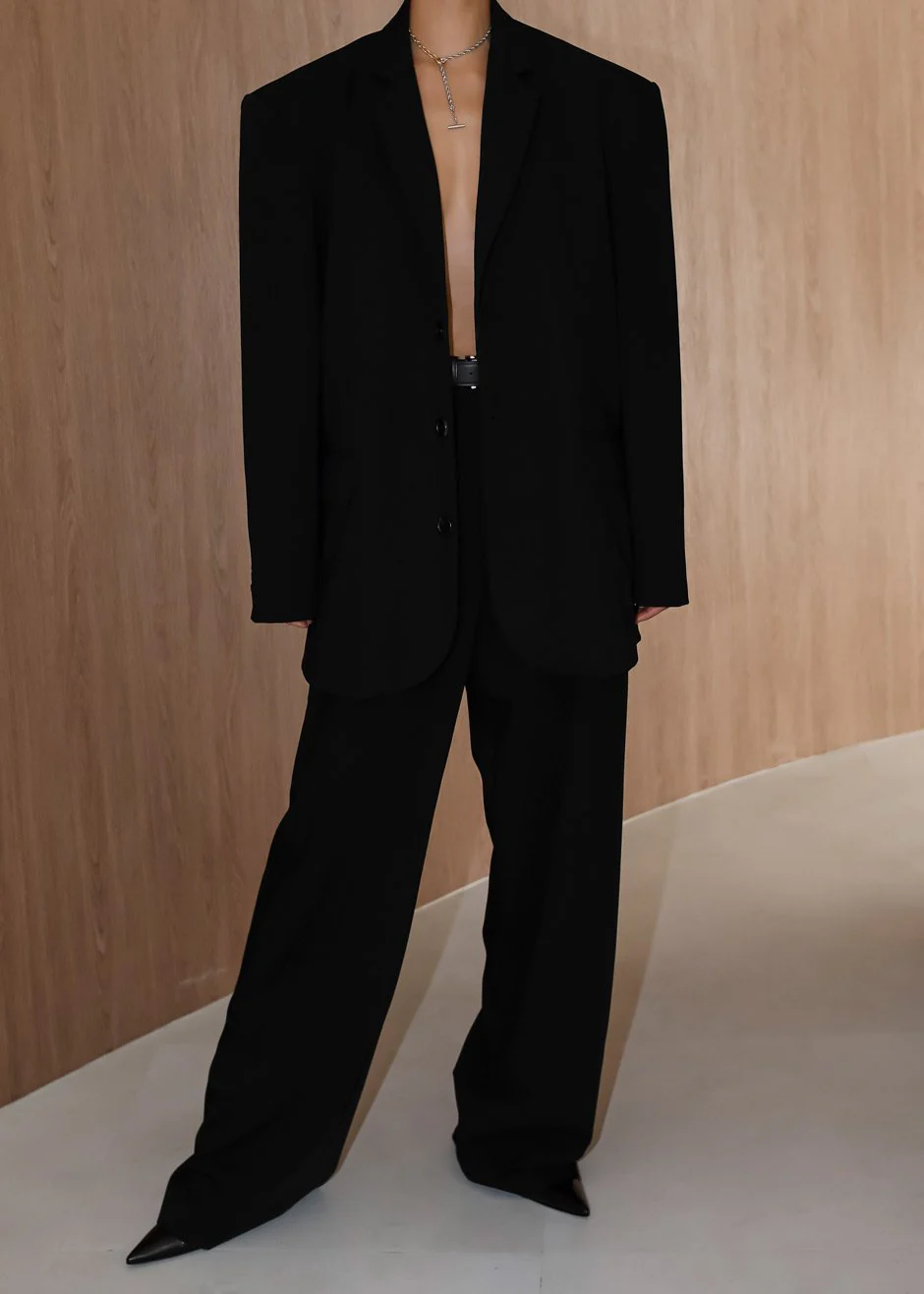 Tansy Oversized Blazer - Black - Image 6