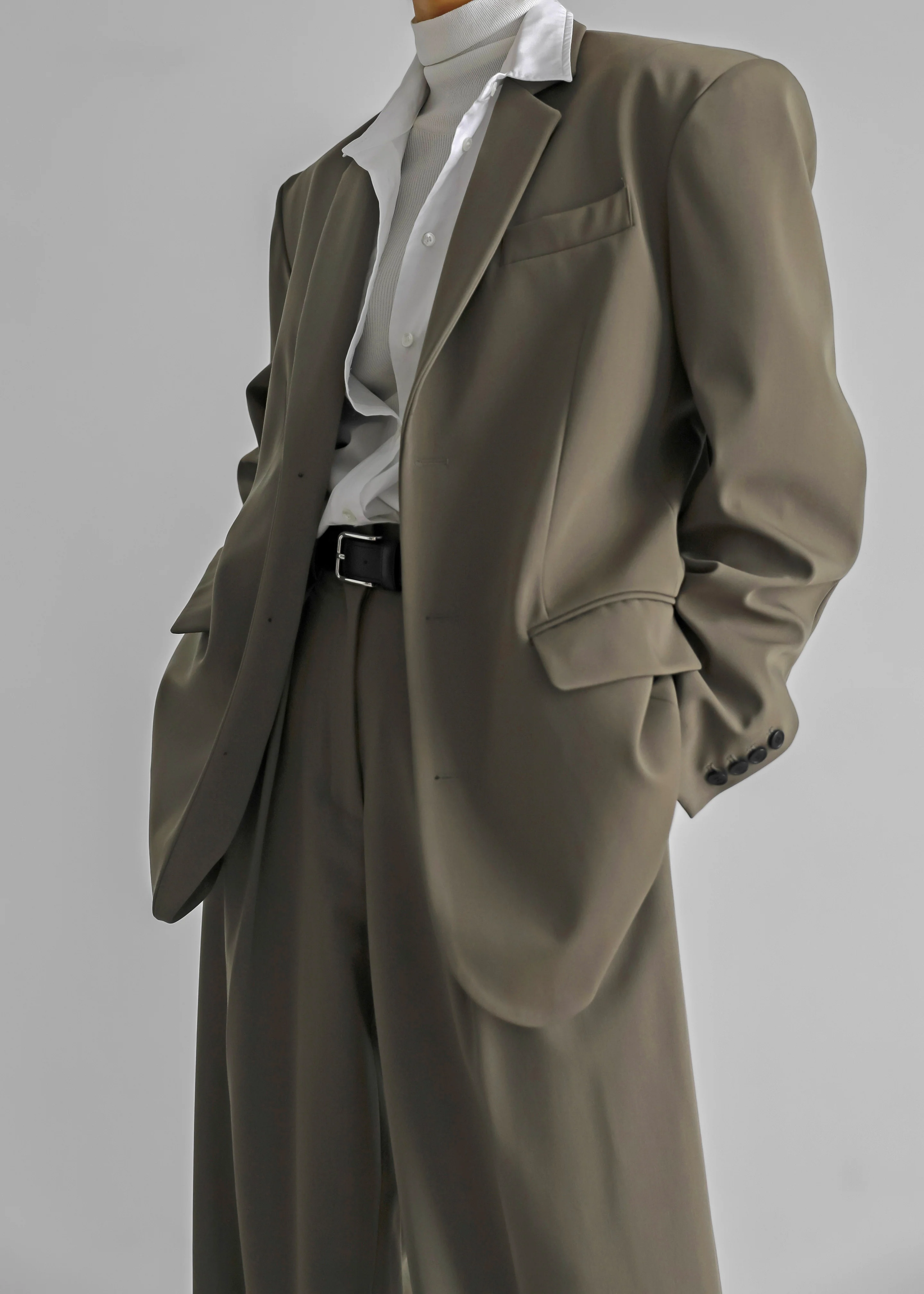 Tansy Oversized Blazer - Olive - Image 13