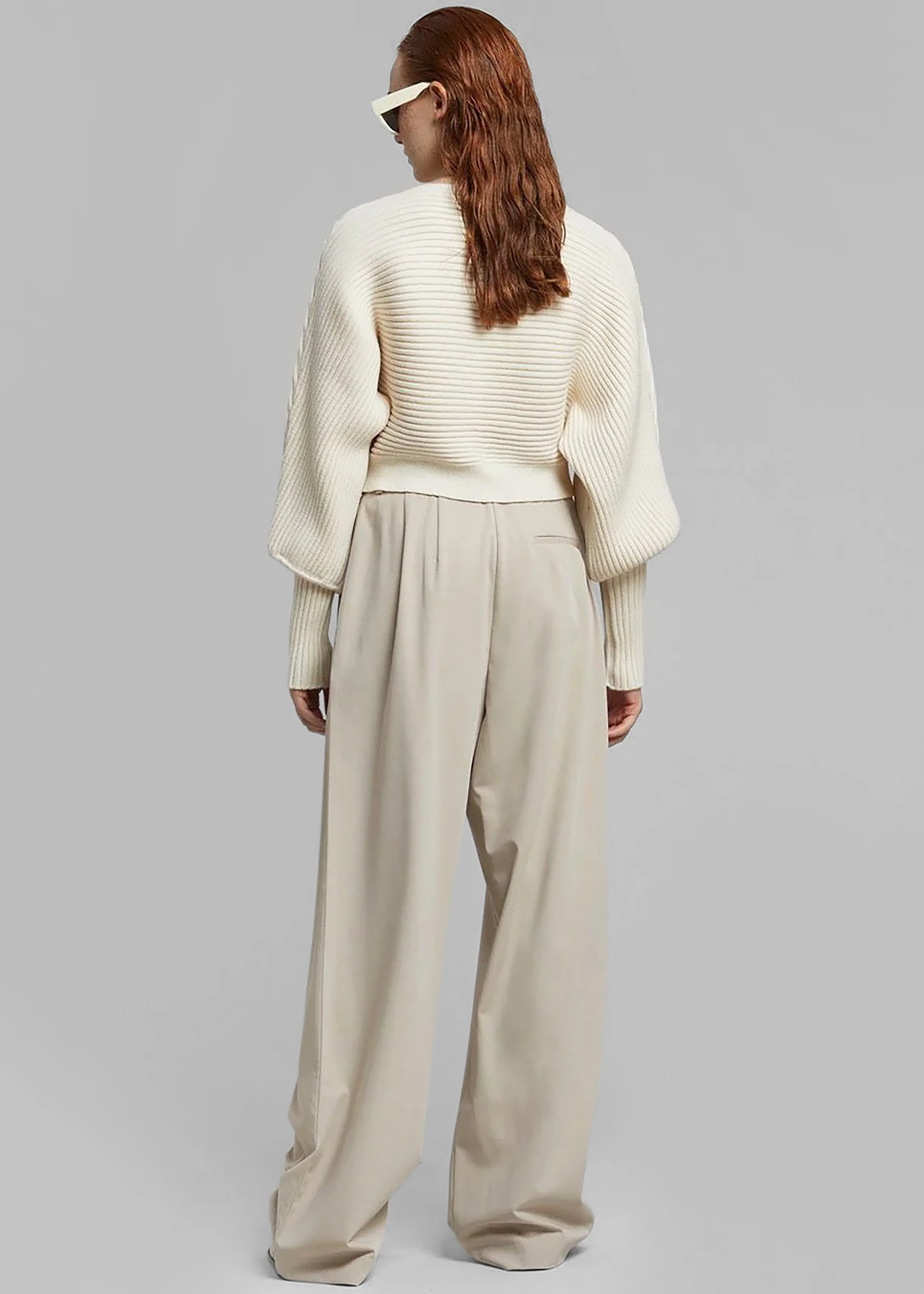 Tansy Pleated Trousers - Beige - Image 10