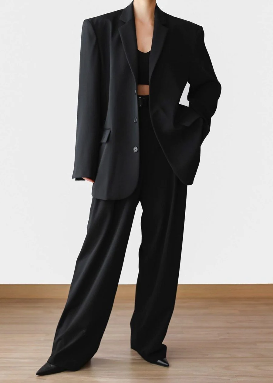 Tansy Pleated Trousers - Black - Image 6
