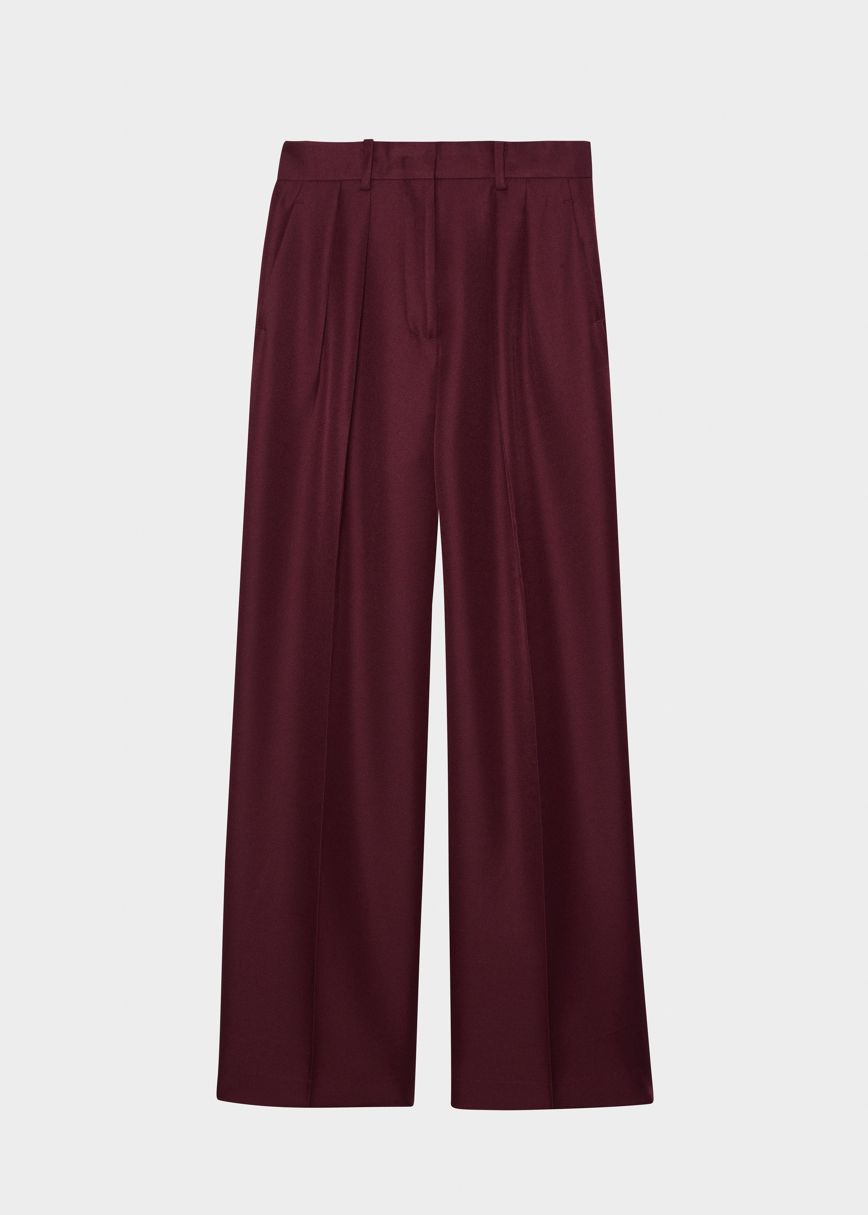 Tansy Pleated Trousers - Burgundy - Image 14